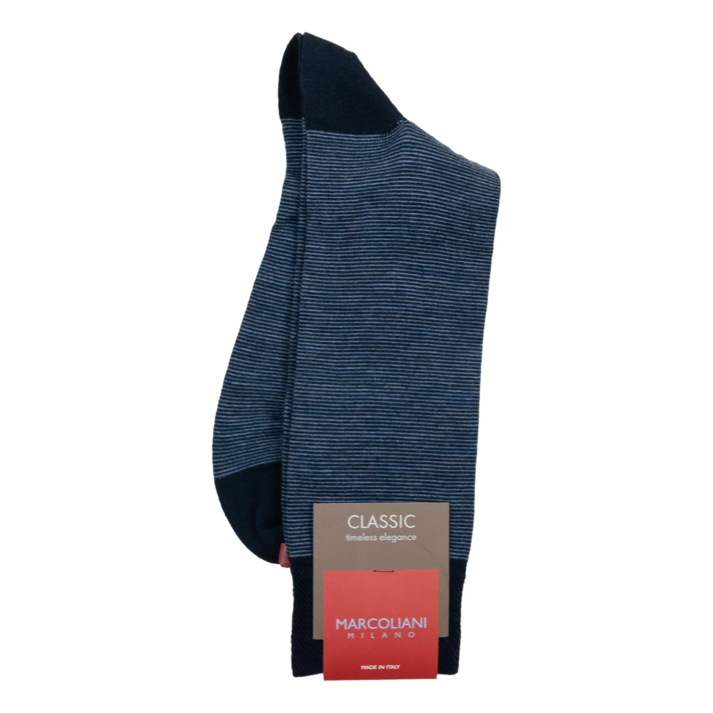 Micro Stripe Merino Wool Mid-Calf Dress Socks - Image 3