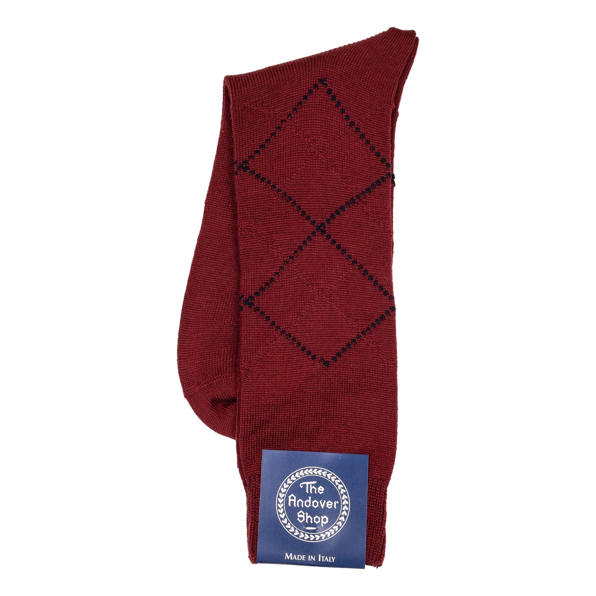 Mid-calf Argyle Wool Dress Socks - Image 11
