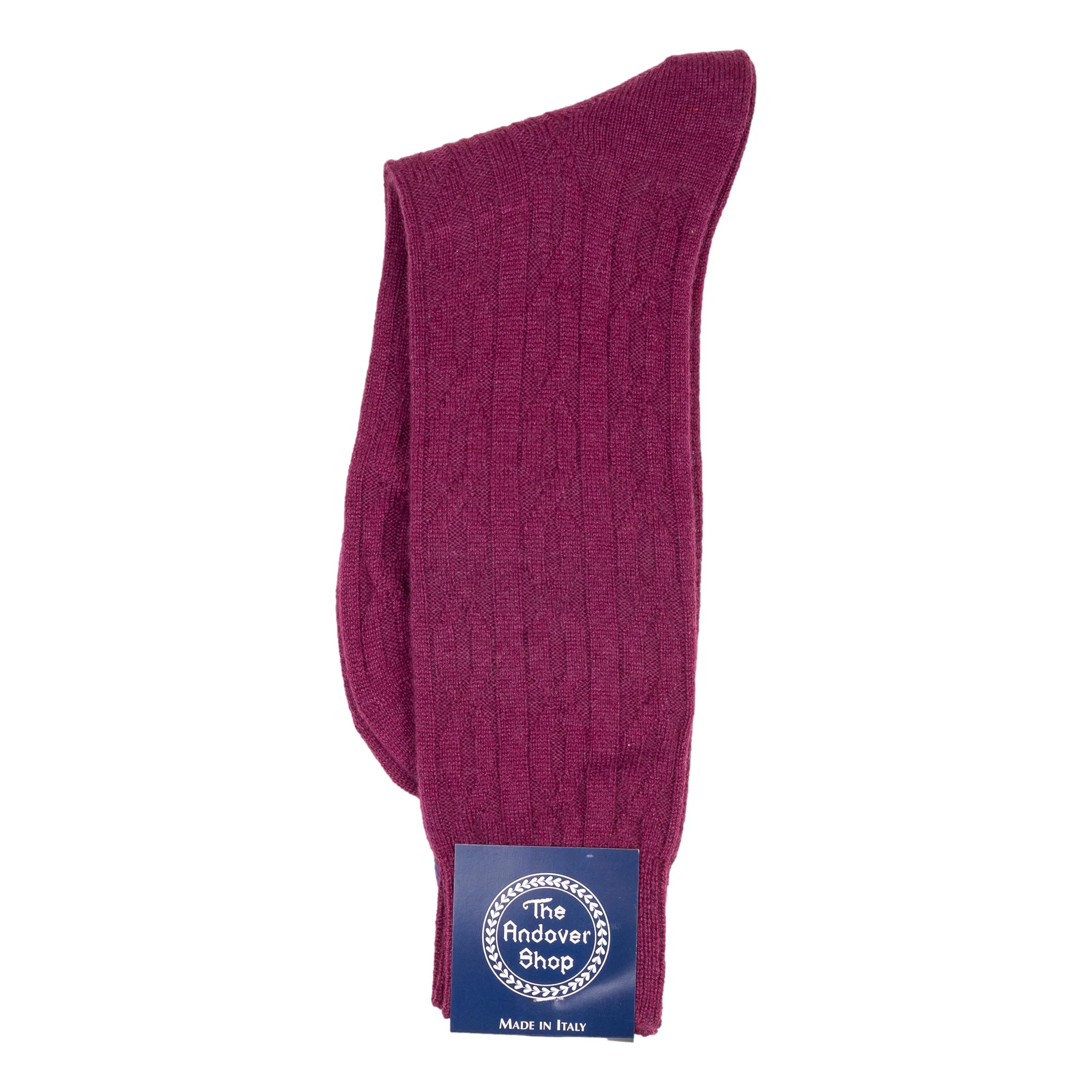 Mid-calf Cable Pure Cashmere Dress Socks - Image 3