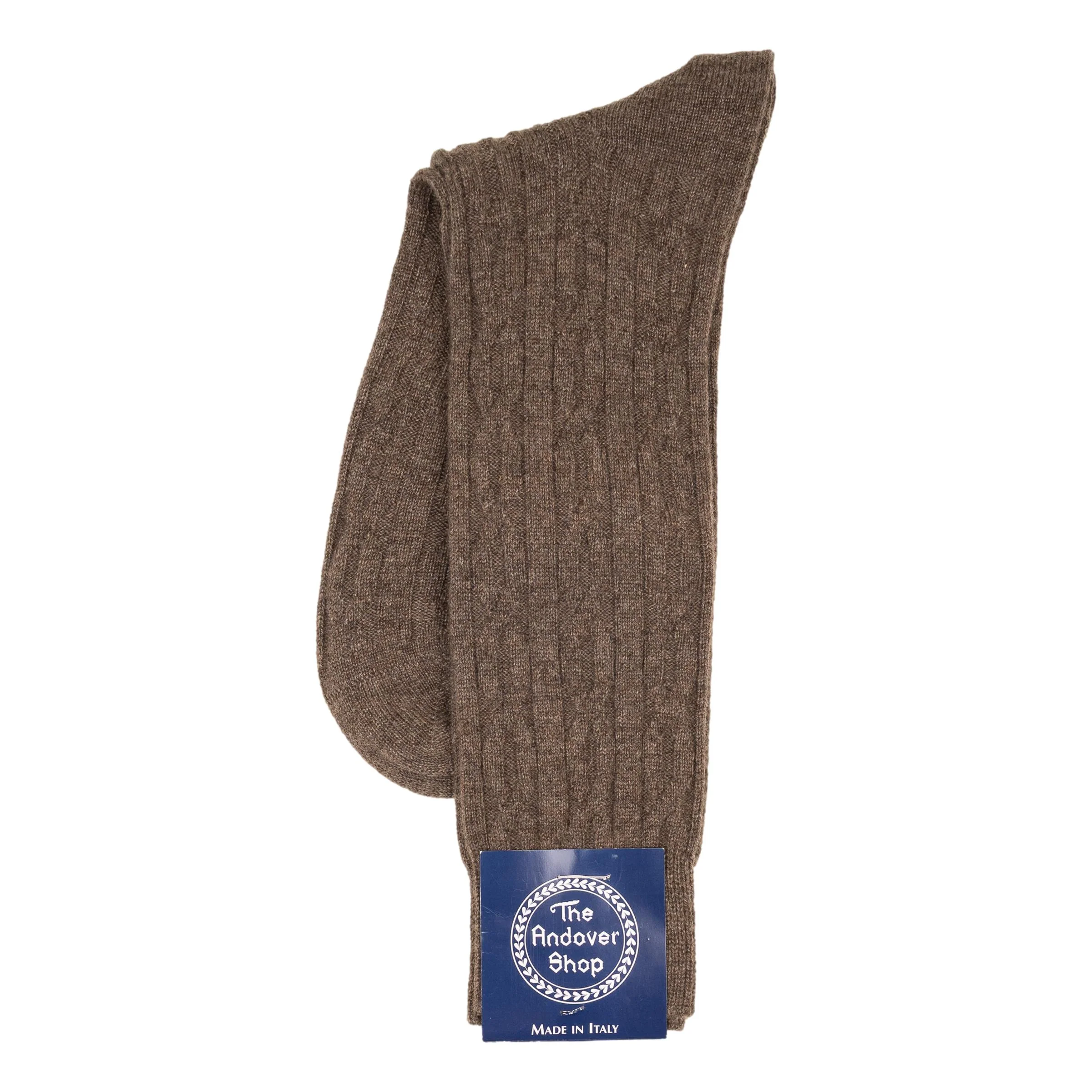 Mid-calf Cable Pure Cashmere Dress Socks - Image 6