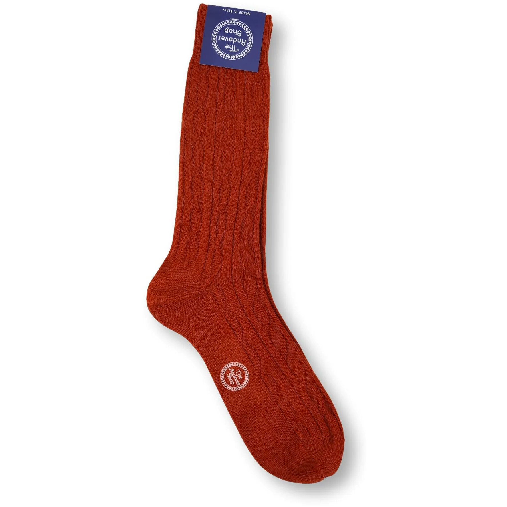Mid-calf Cable Pure Cashmere Dress Socks - Image 7