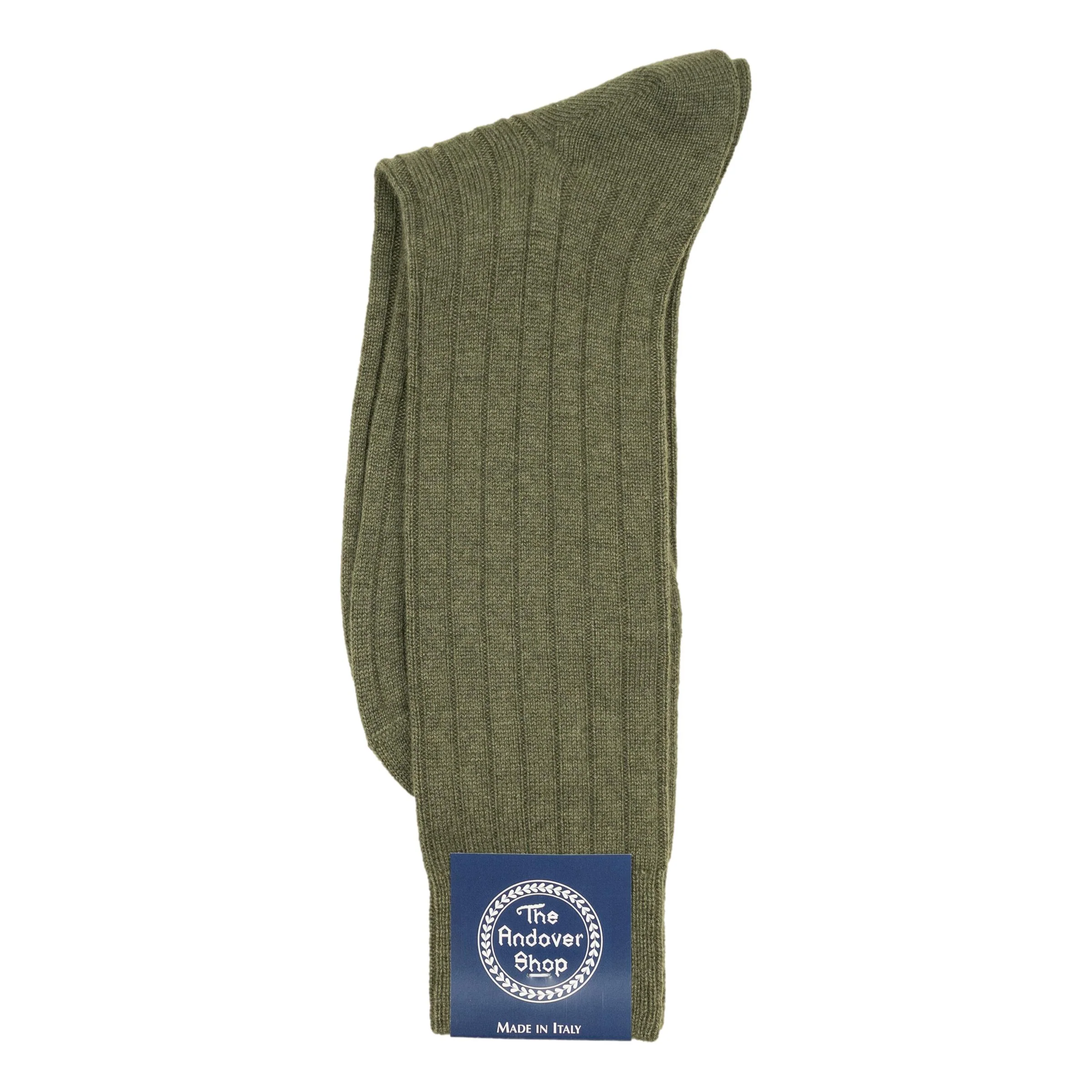Mid-Calf Cashmere Ribbed Dress Sock - Image 5