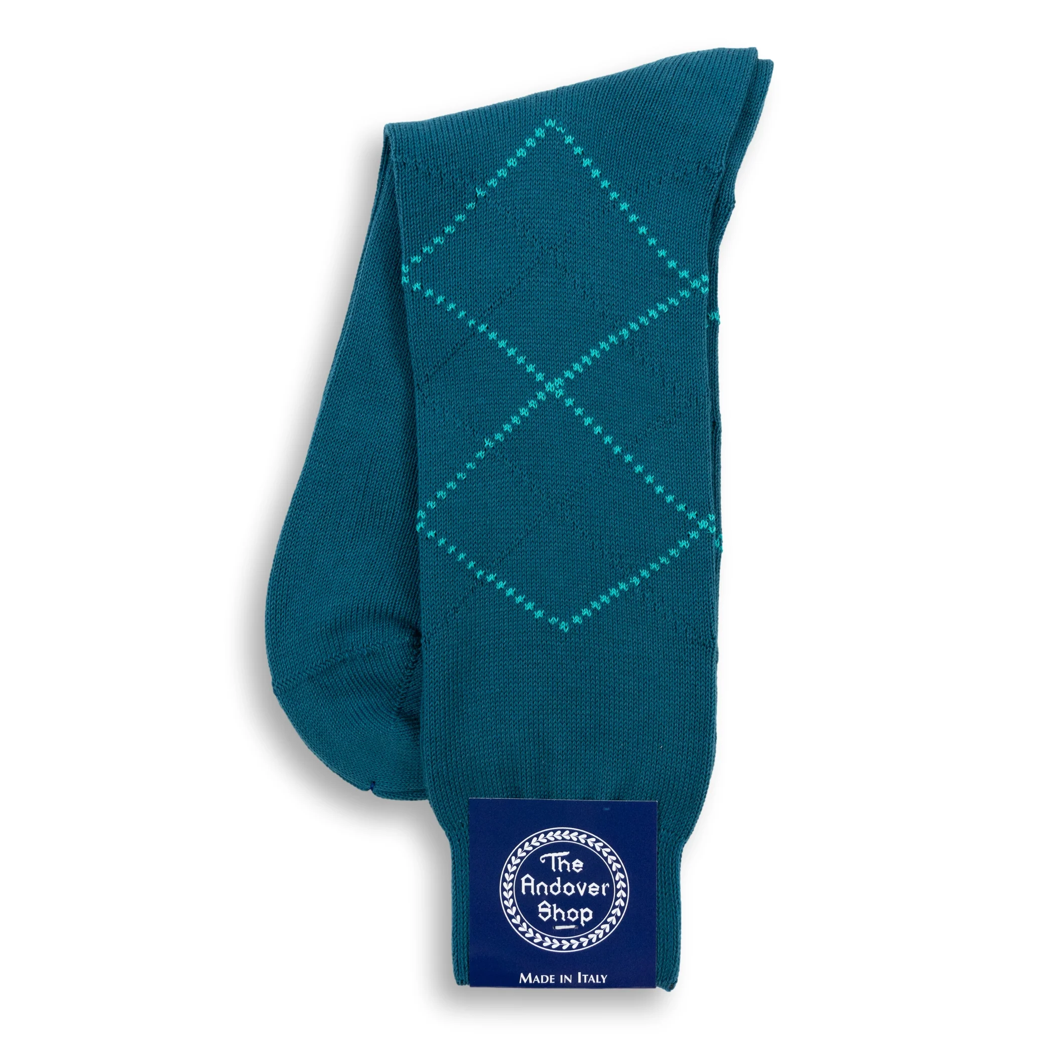 Mid-Calf Cotton Argyle Dress Sock - Image 11
