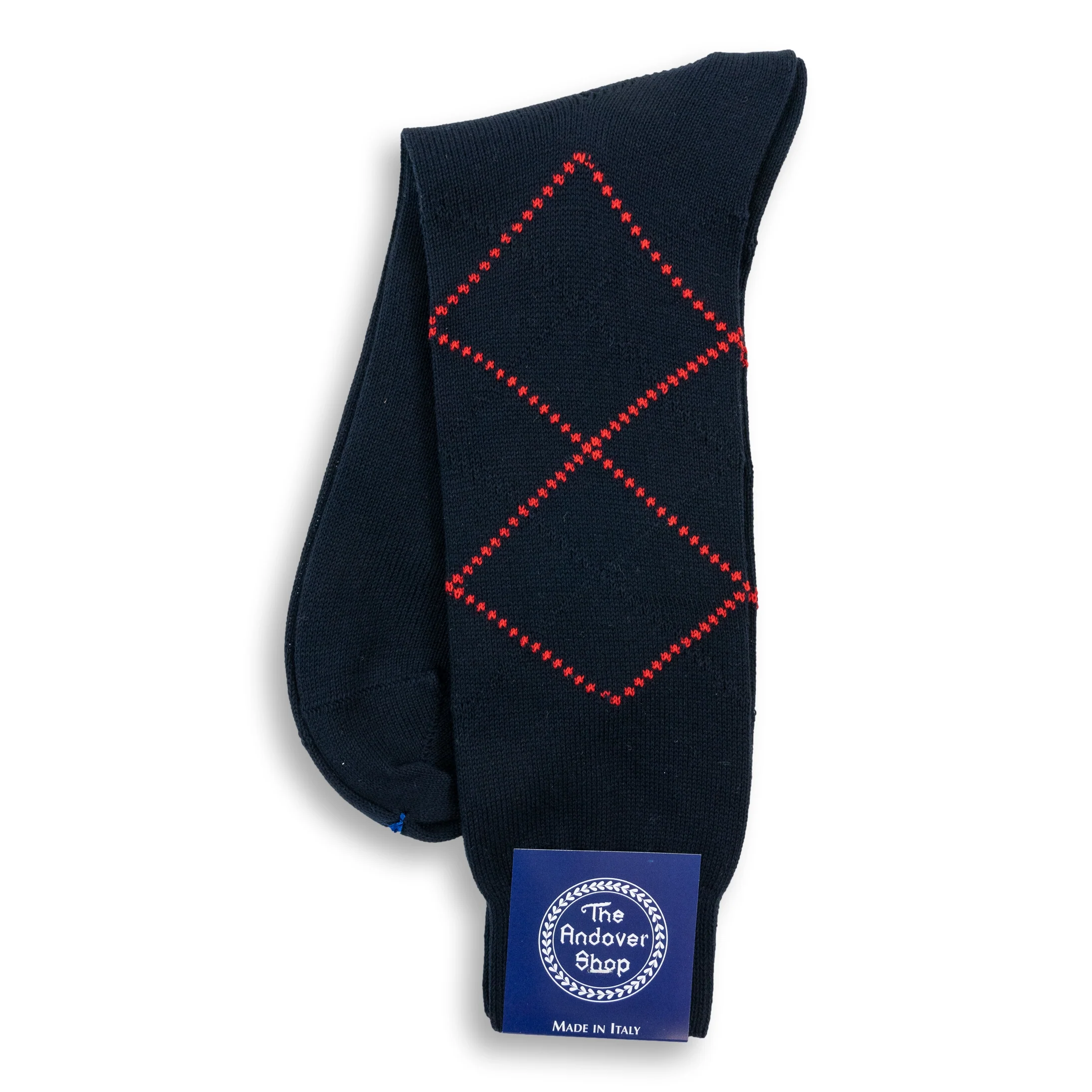 Mid-Calf Cotton Argyle Dress Sock - Image 12
