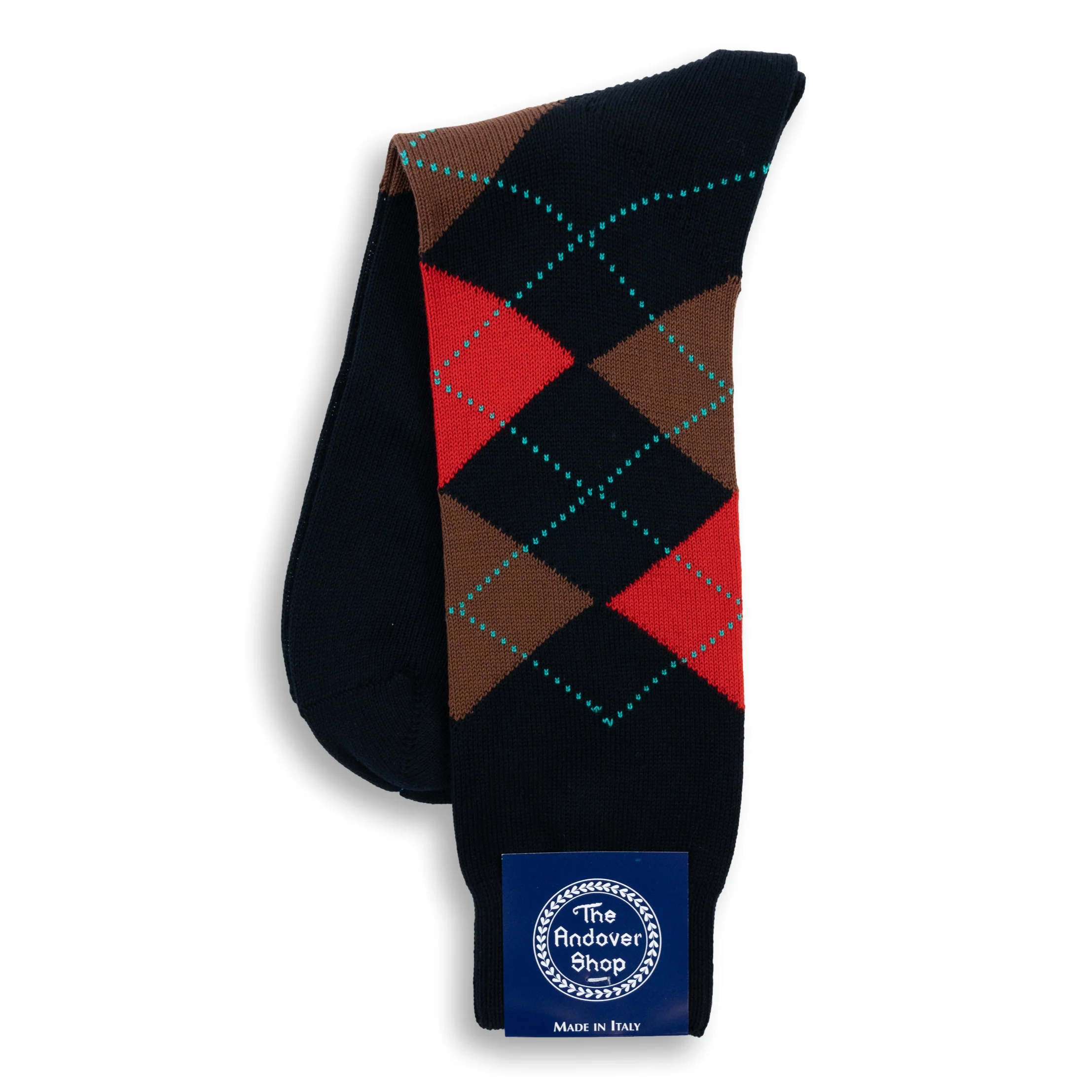 Mid-Calf Cotton Argyle Dress Sock - Image 13