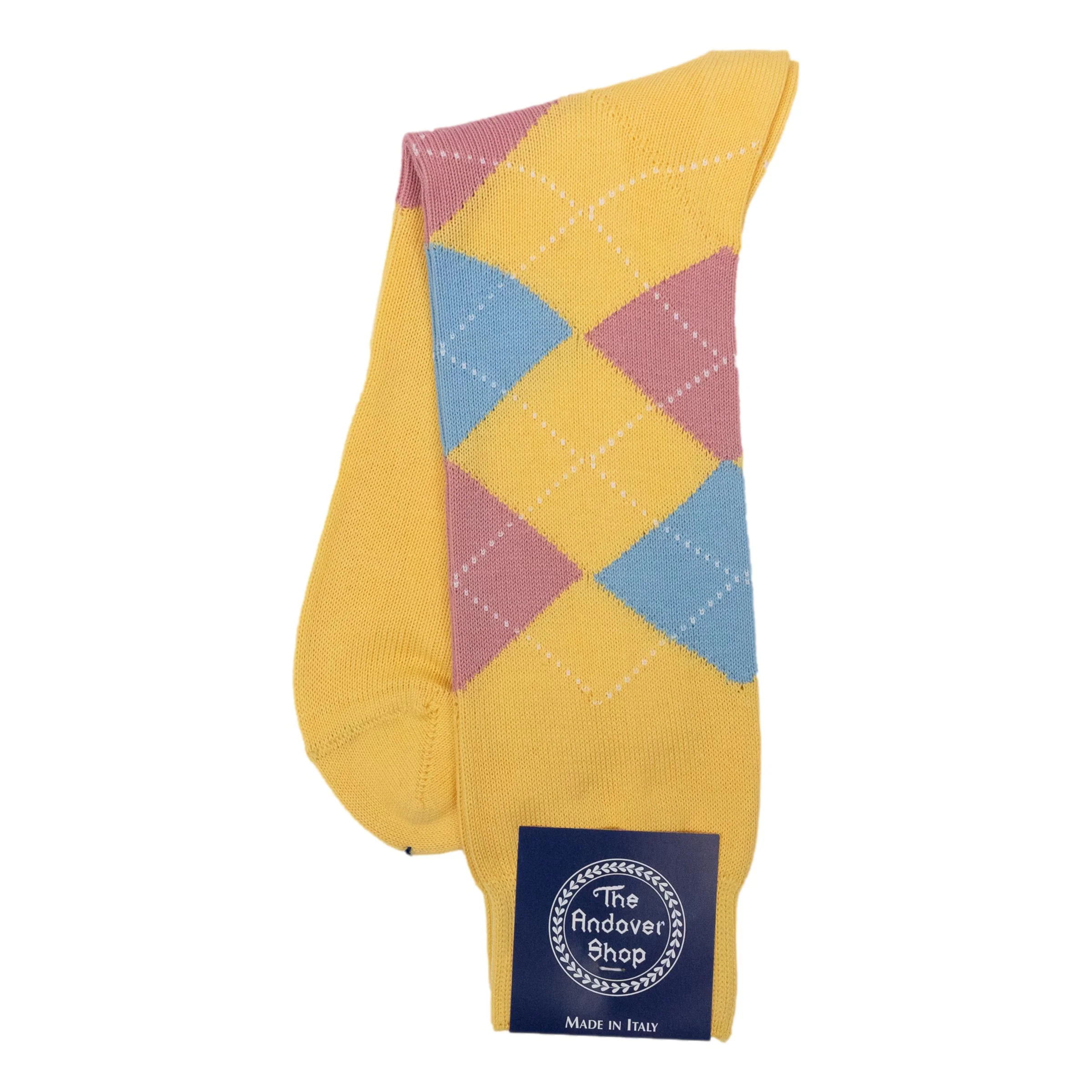 Mid-Calf Cotton Argyle Dress Sock - Image 16