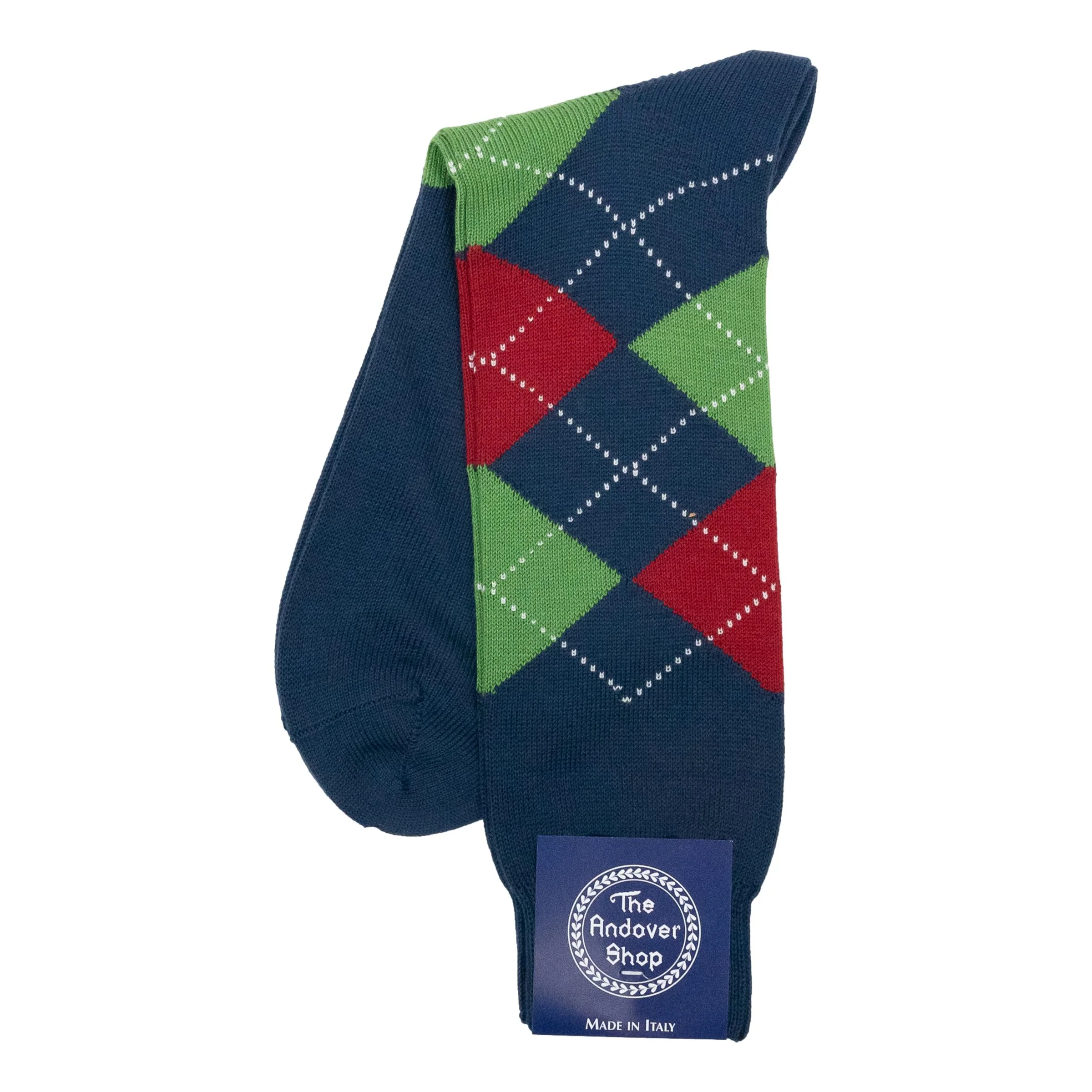 Mid-Calf Cotton Argyle Dress Sock - Image 17