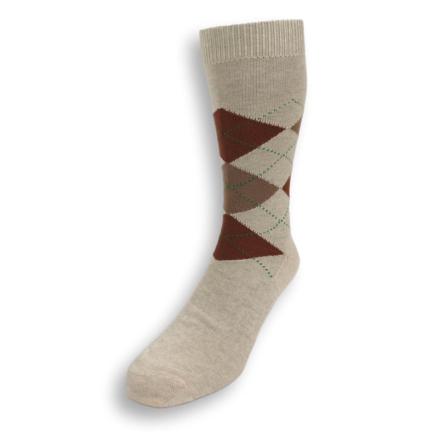 Mid-Calf Cotton Argyle Dress Sock - Image 19