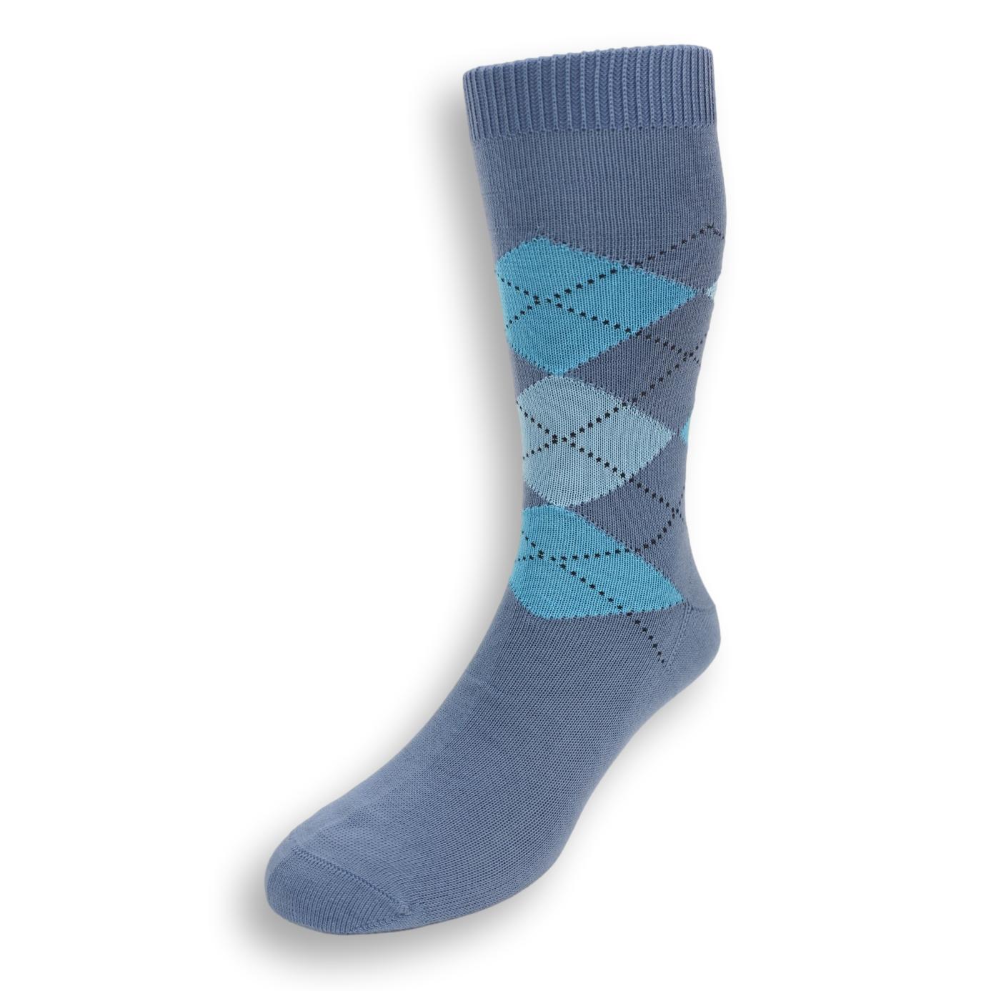 Mid-Calf Cotton Argyle Dress Sock - Image 20