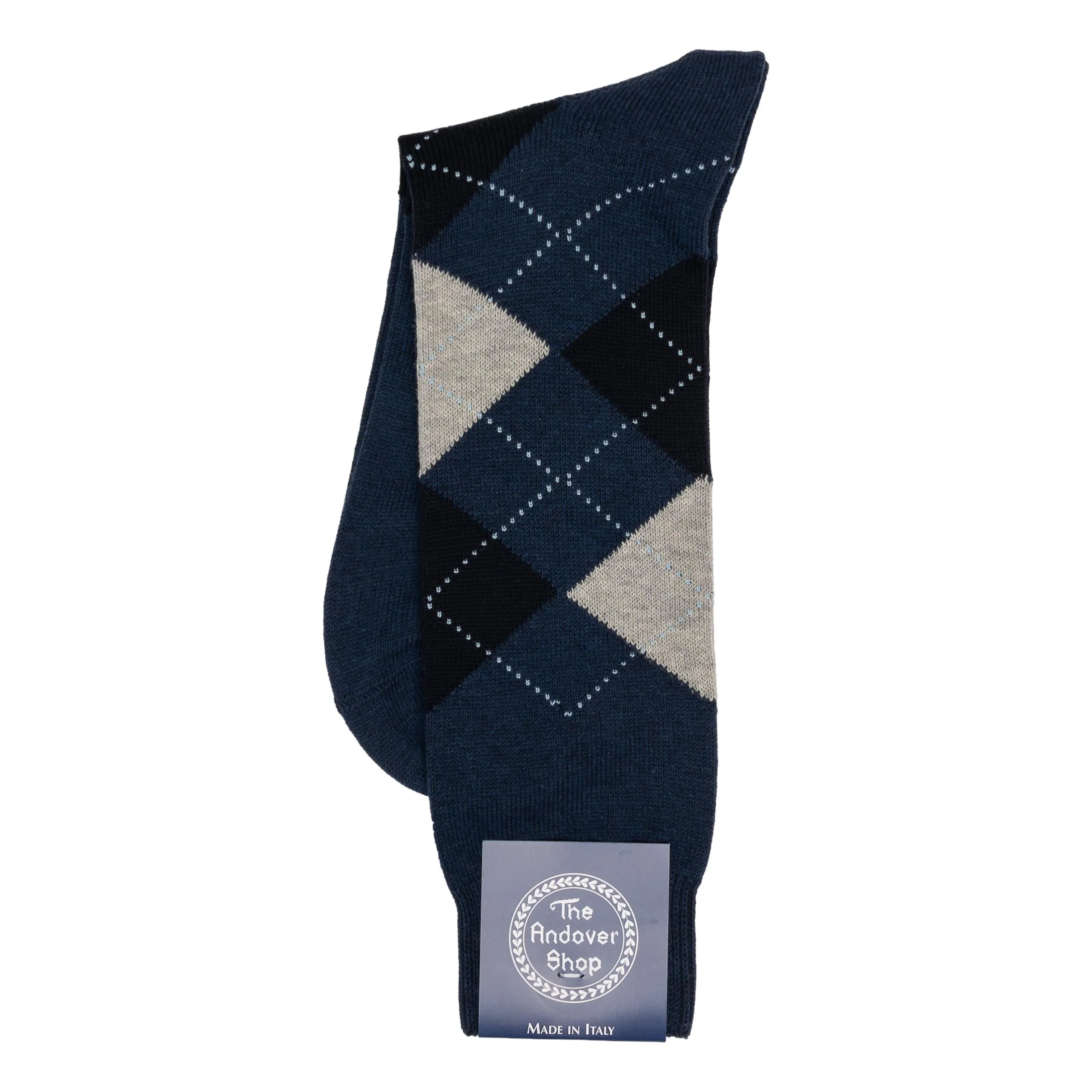 Mid-Calf Cotton Argyle Dress Sock - Image 5