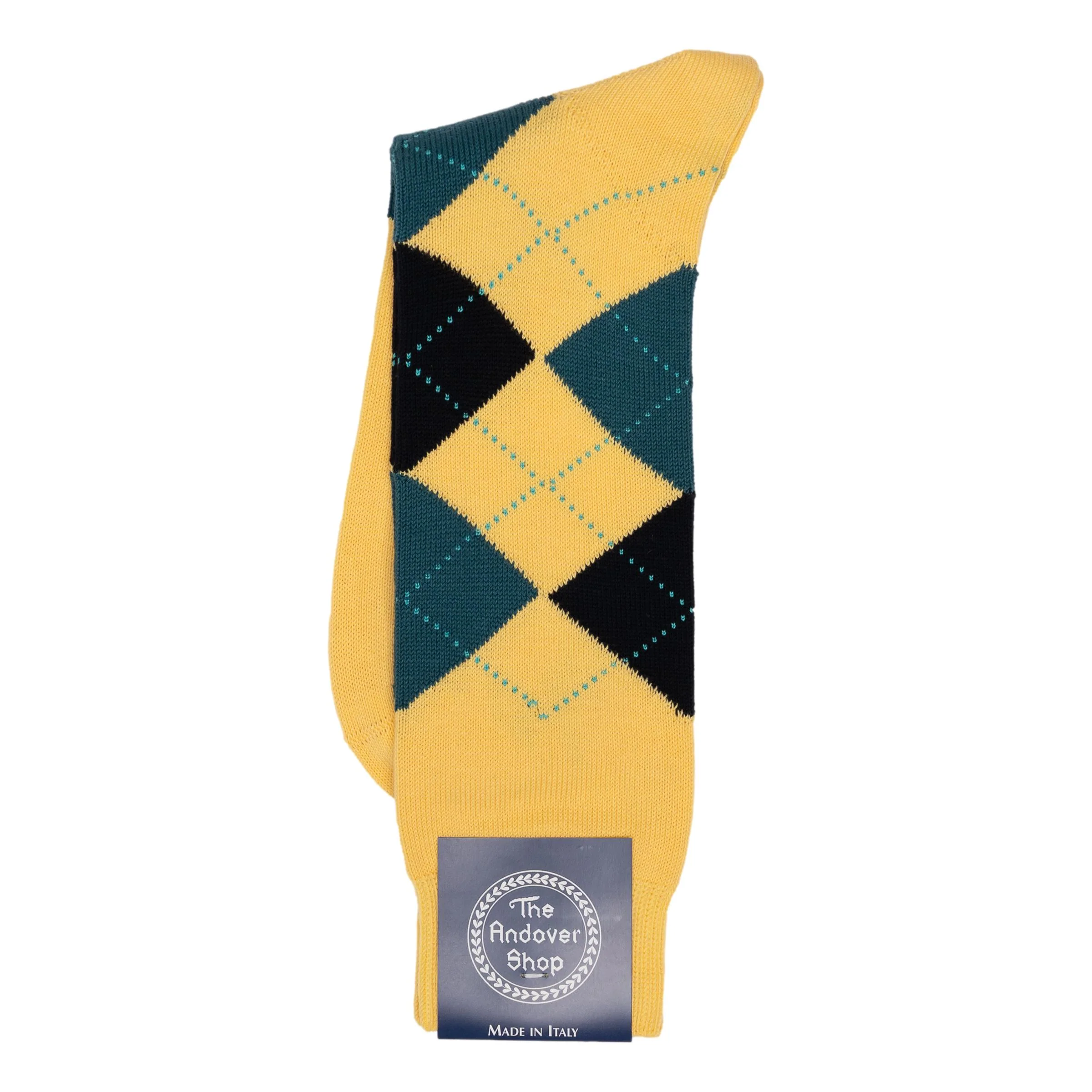 Mid-Calf Cotton Argyle Dress Sock - Image 9