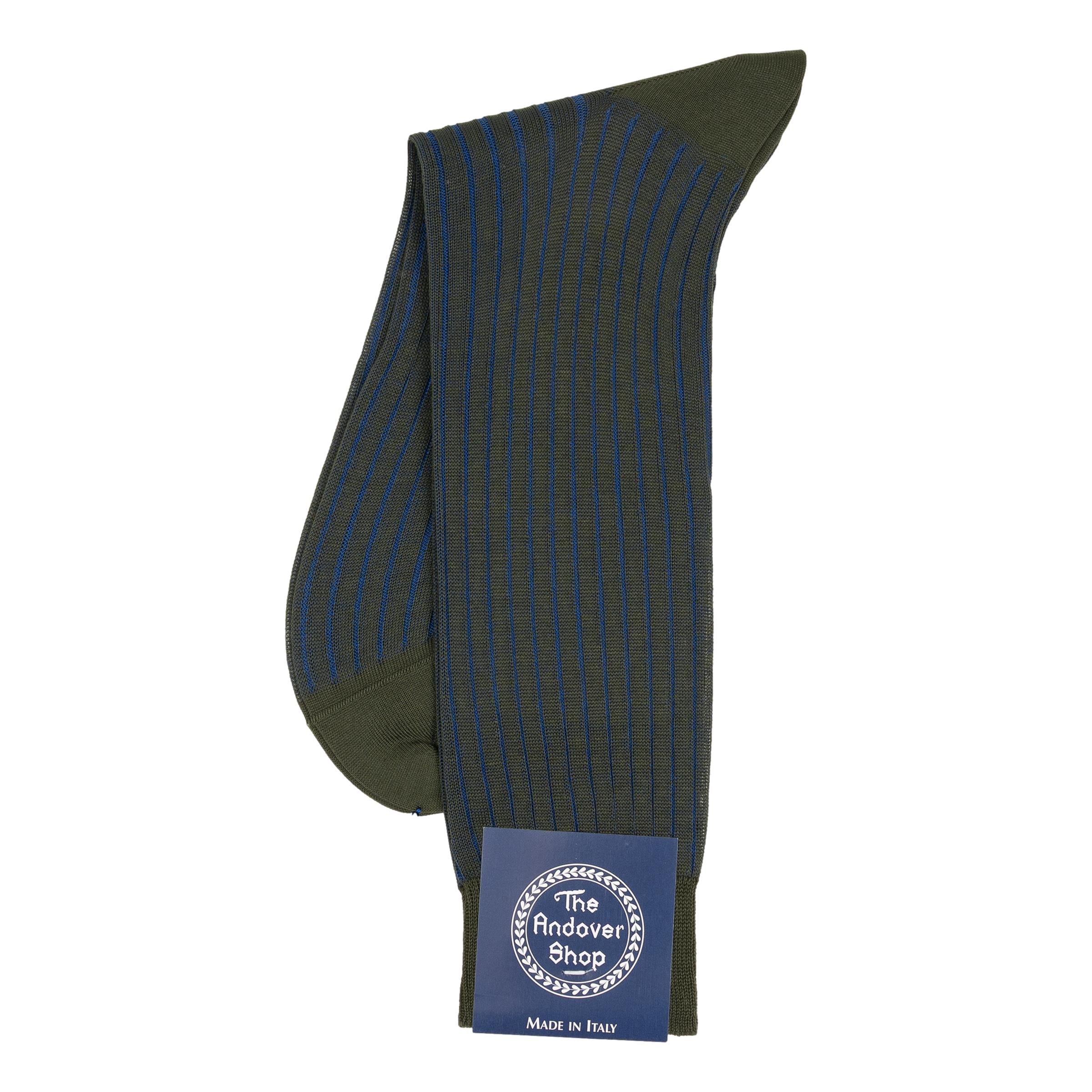 Mid-Calf Cotton Shadow Ribbed Dress Sock - Image 7