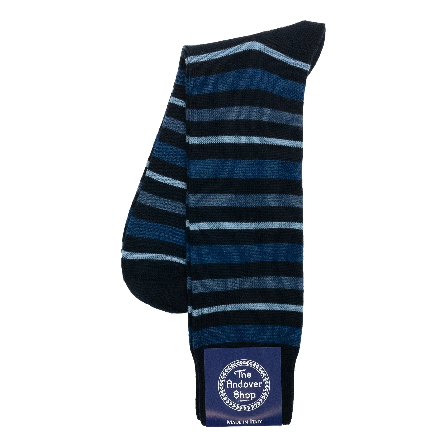 Mid-Calf Multi Stripe Wool Dress Socks - Image 11