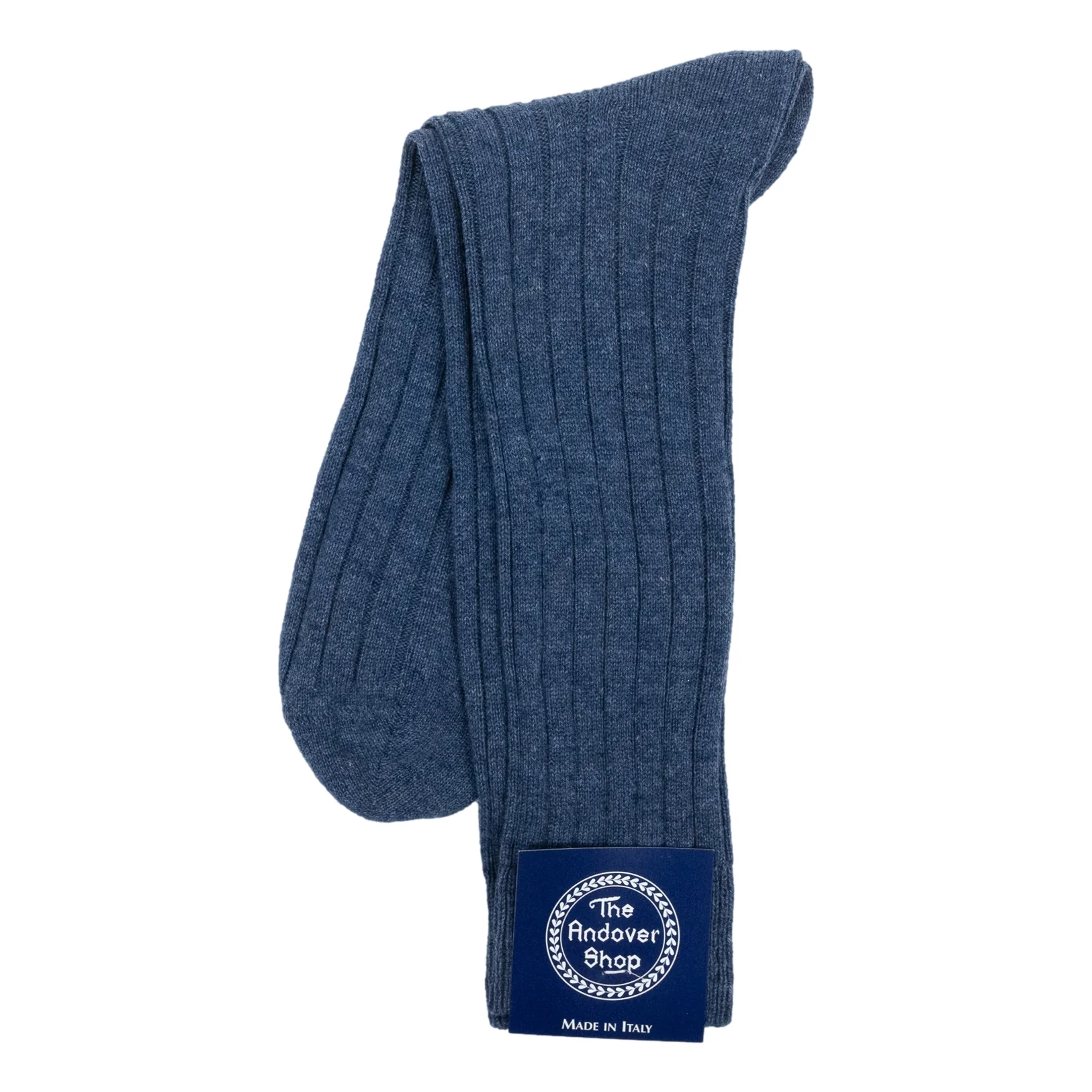 Mid-Calf Pure Cashmere Ribbed Dress Sock - Image 10