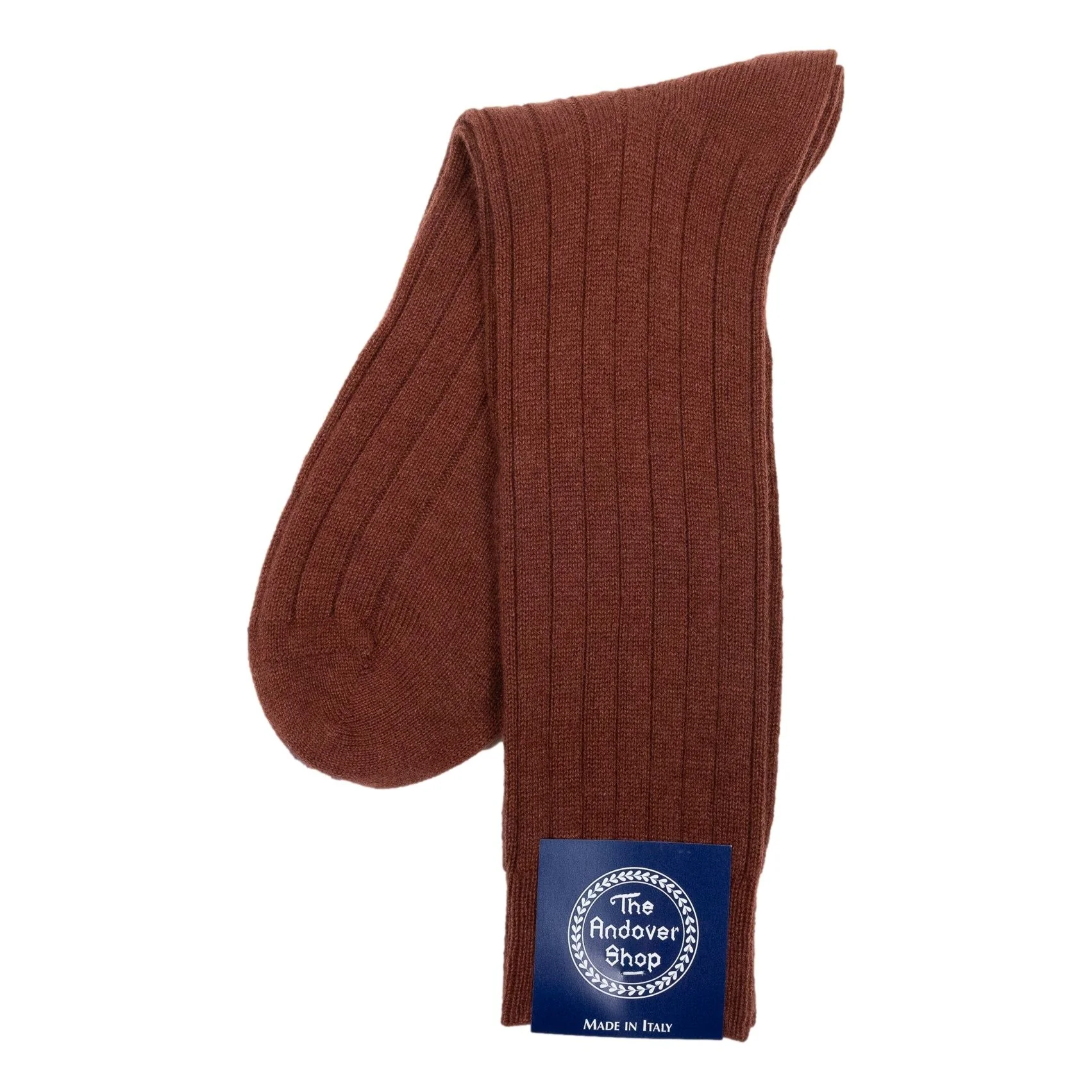 Mid-Calf Pure Cashmere Ribbed Dress Sock - Image 11