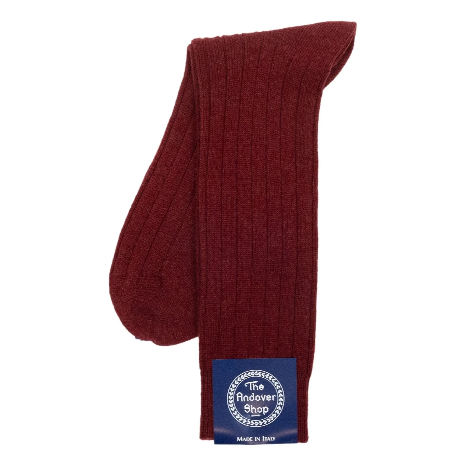 Mid-Calf Pure Cashmere Ribbed Dress Sock - Image 12