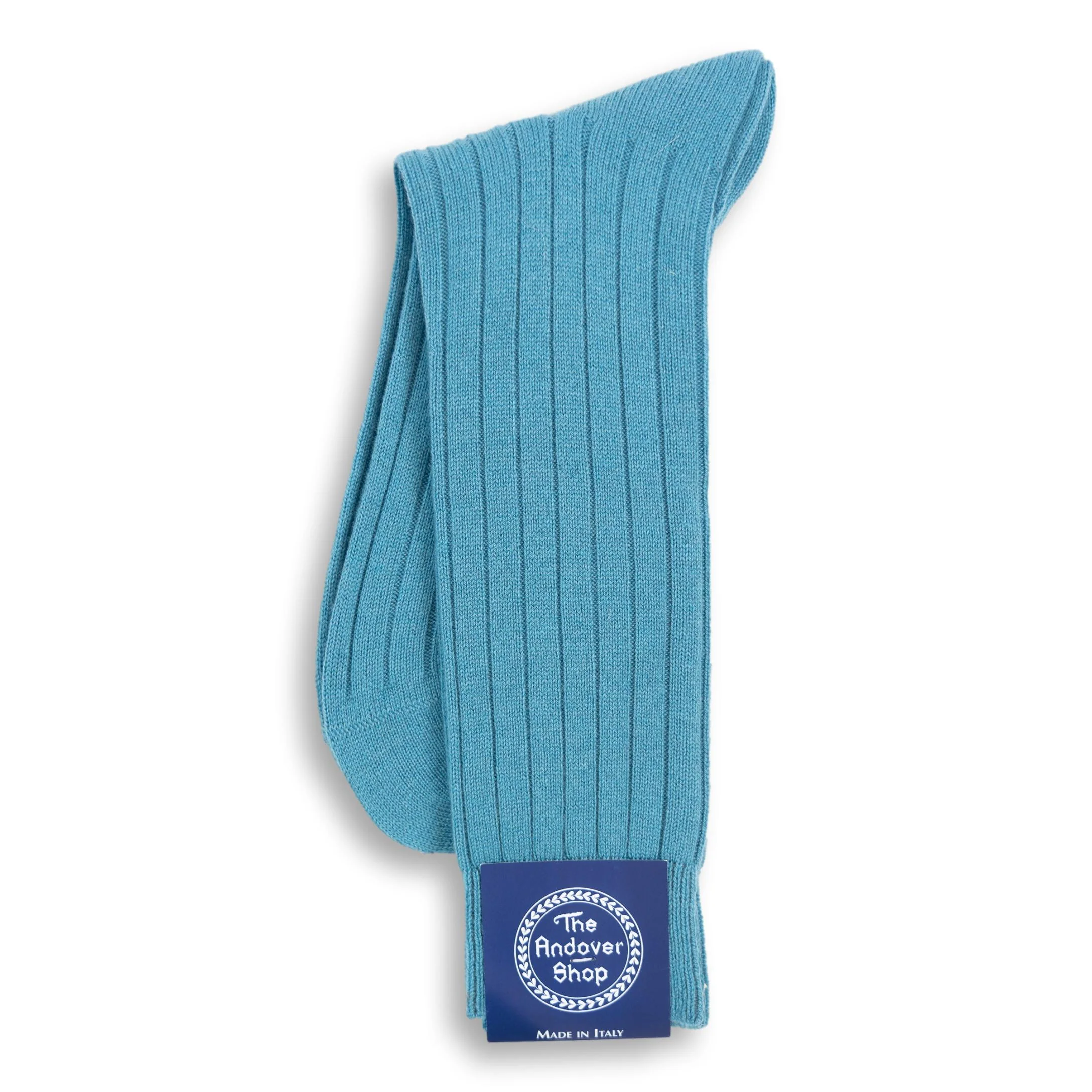 Mid-Calf Pure Cashmere Ribbed Dress Sock - Image 6