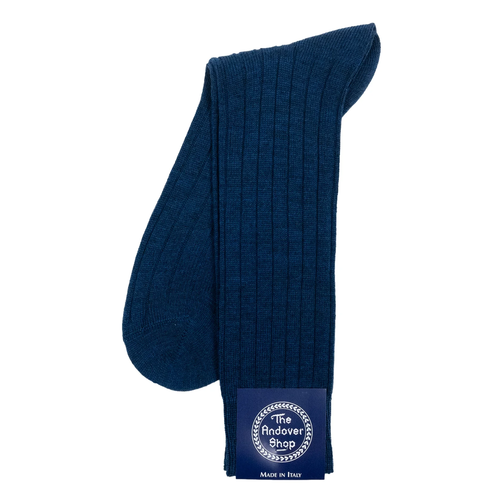 Mid-Calf Pure Cashmere Ribbed Dress Sock - Image 7
