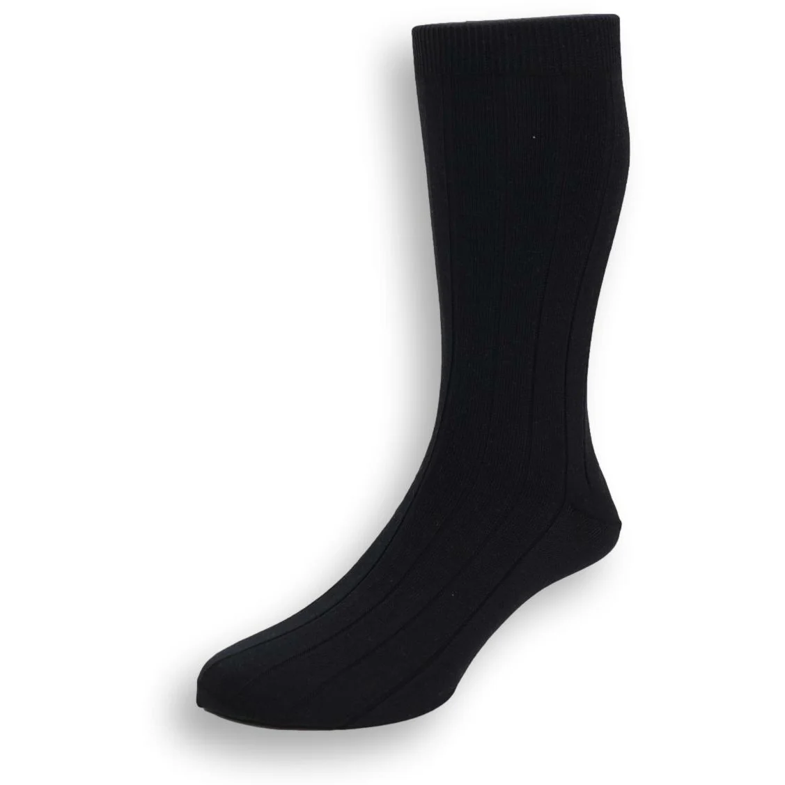 Mid-Calf Ribbed Cotton Dress Sock - Image 4