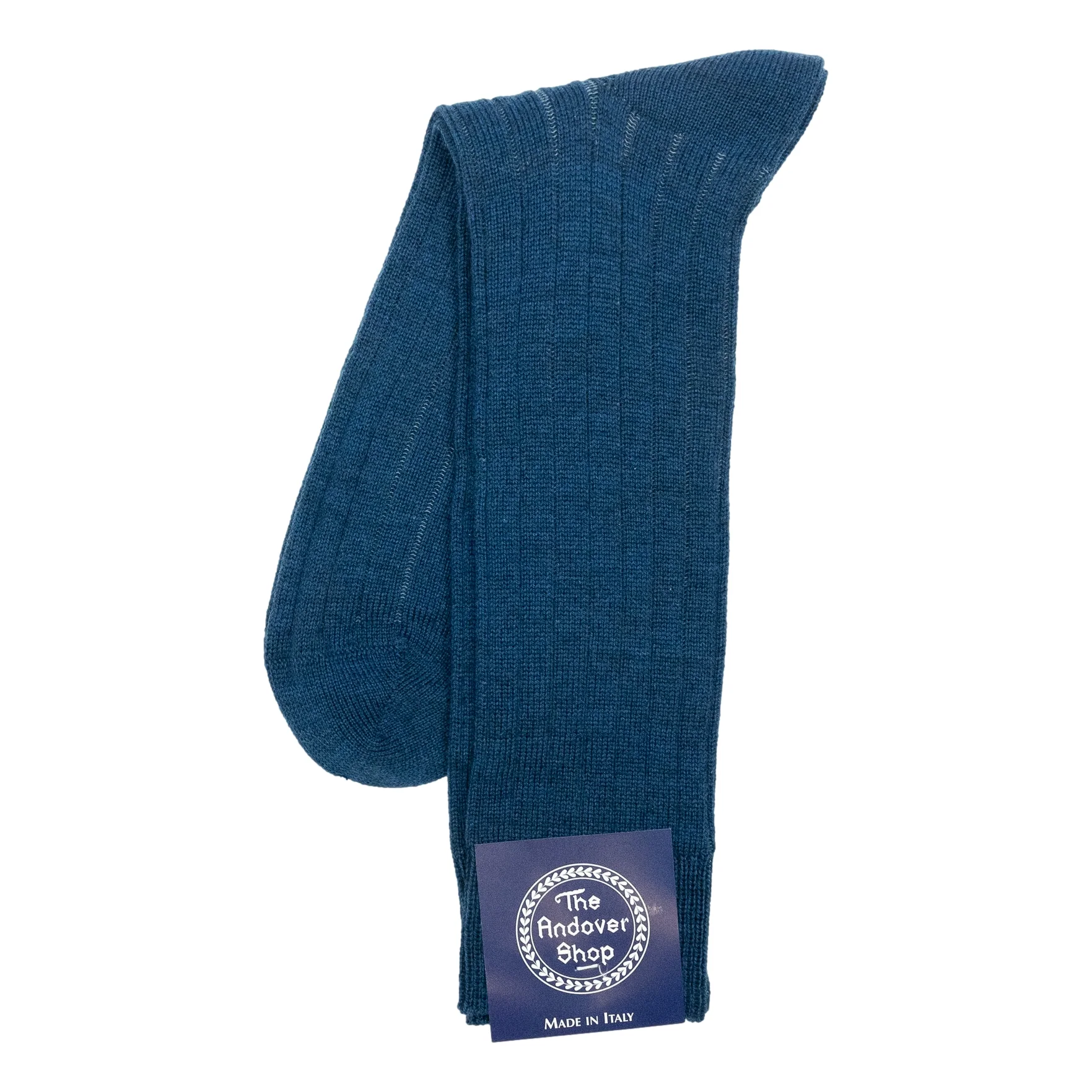 Mid-Calf Ribbed Shadow Stripe Wool Dress Socks - Image 7