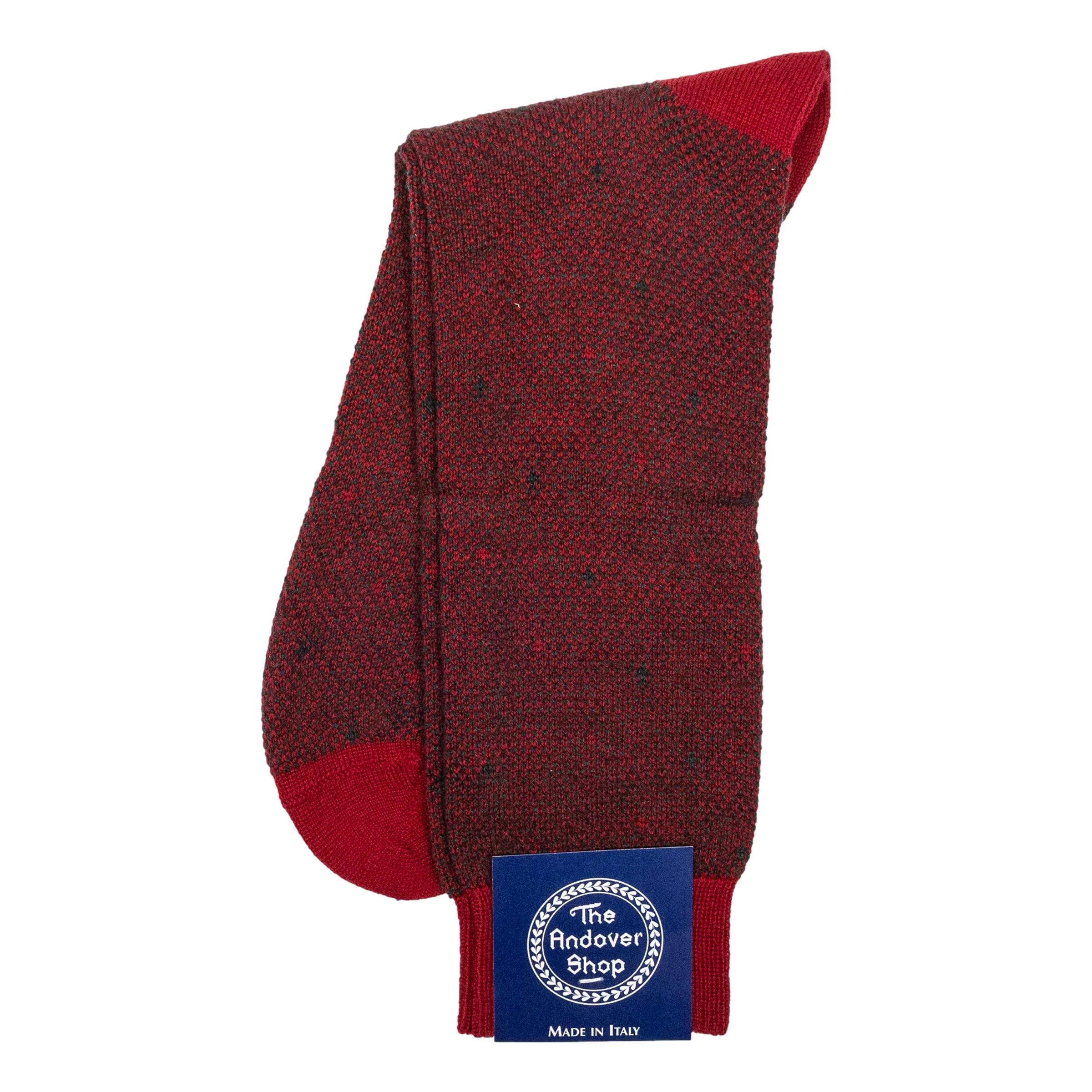 Mid-Calf Wool and Cashmere Birdseye Dress Sock - Image 2