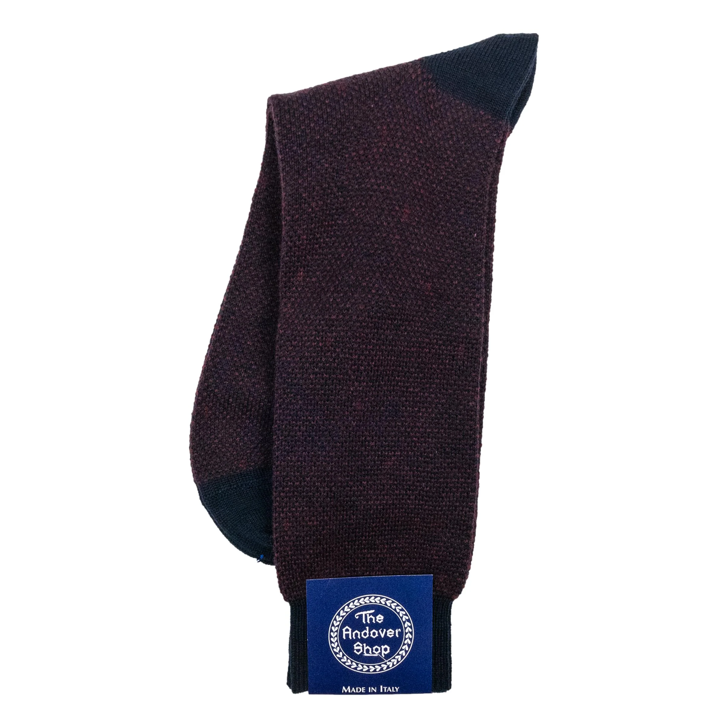 Mid-Calf Wool and Cashmere Birdseye Dress Sock - Image 3