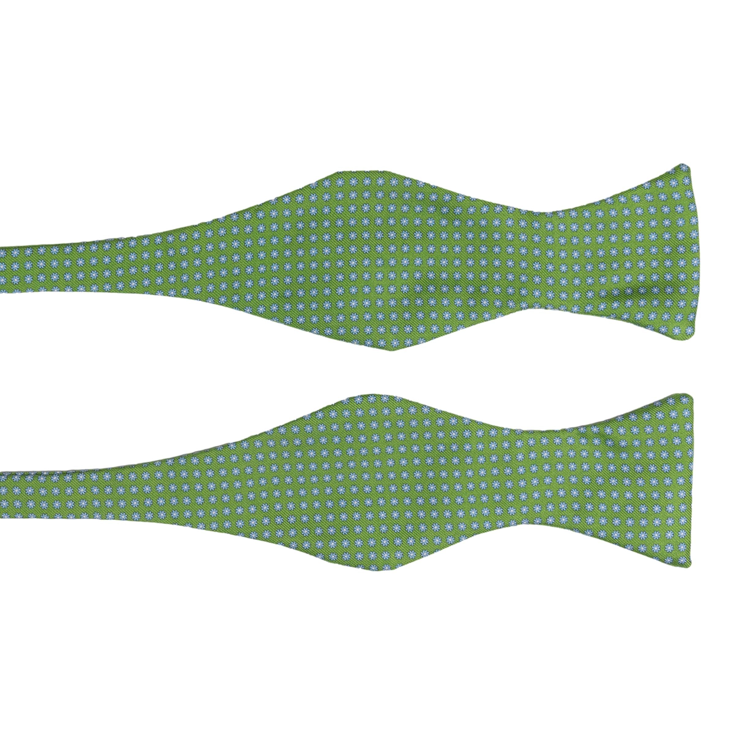 Mini Flower Motif Silk Bow Tie - Image 2