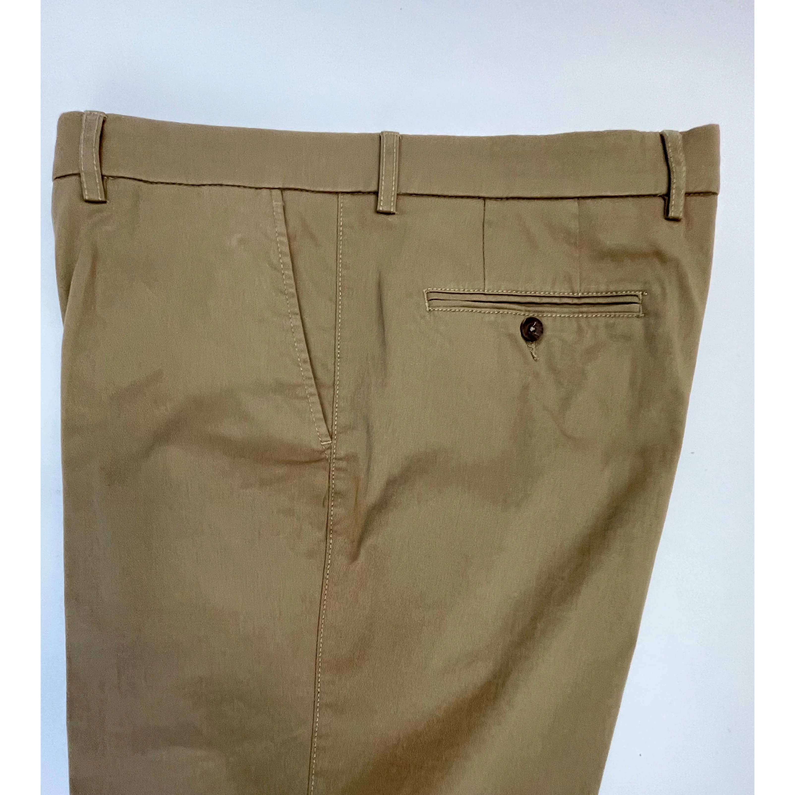 Modern Flat Front True Khaki Pima Twill Trouser - Image 3