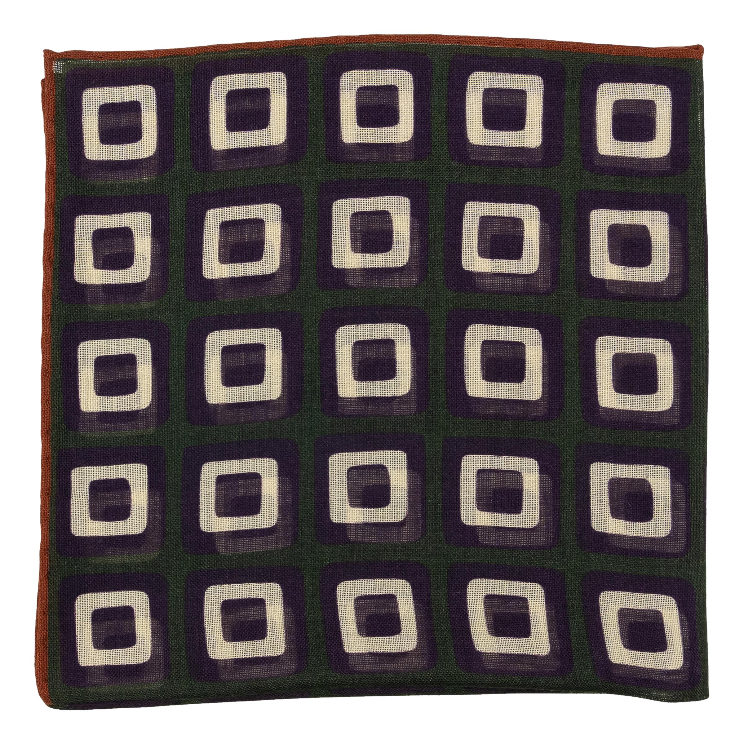 Multicolor Square Wool and Silk Pocket Square - Image 2