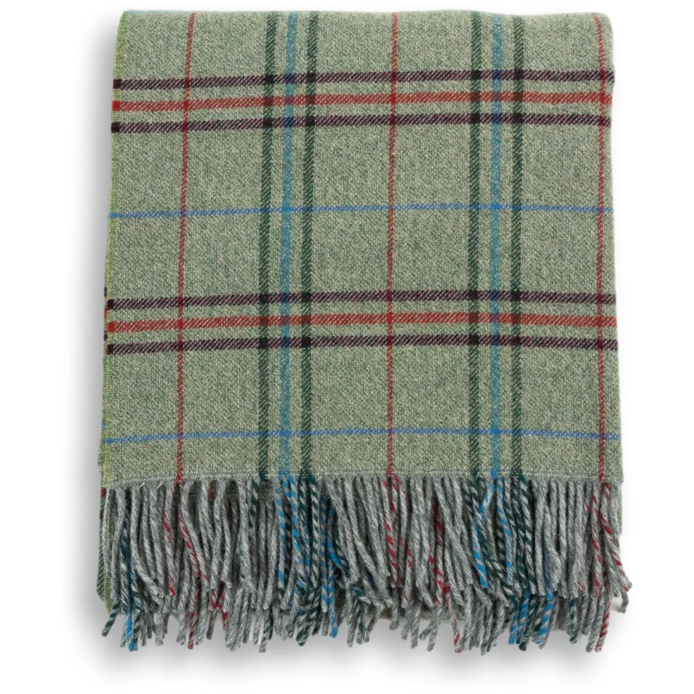 Multicolored Plaid 100% Lambswool Blanket - Image 11