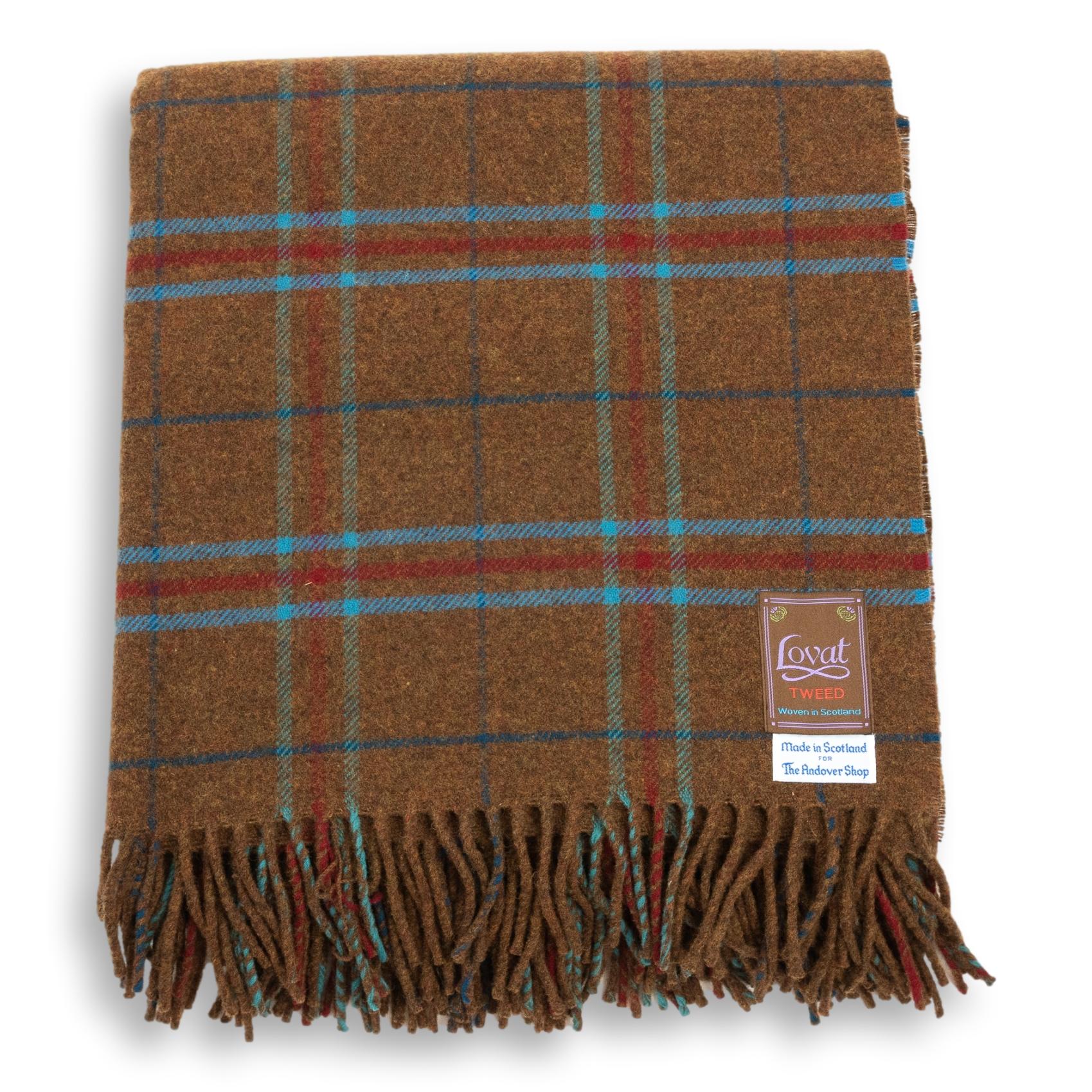 Multicolored Plaid 100% Lambswool Blanket - Image 5