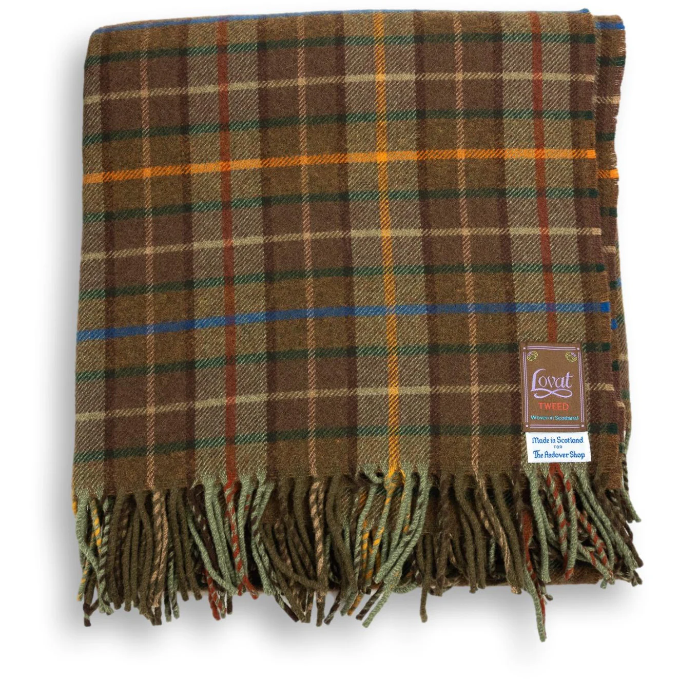 Multicolored Plaid 100% Lambswool Blanket - Image 6