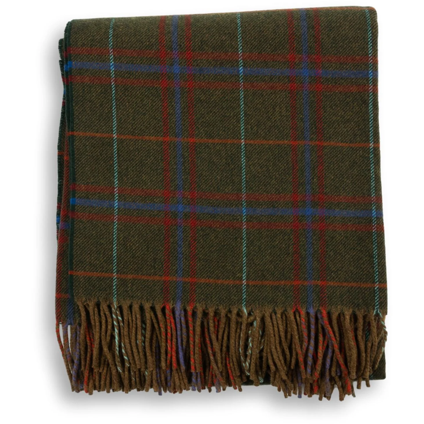 Multicolored Plaid 100% Lambswool Blanket - Image 7