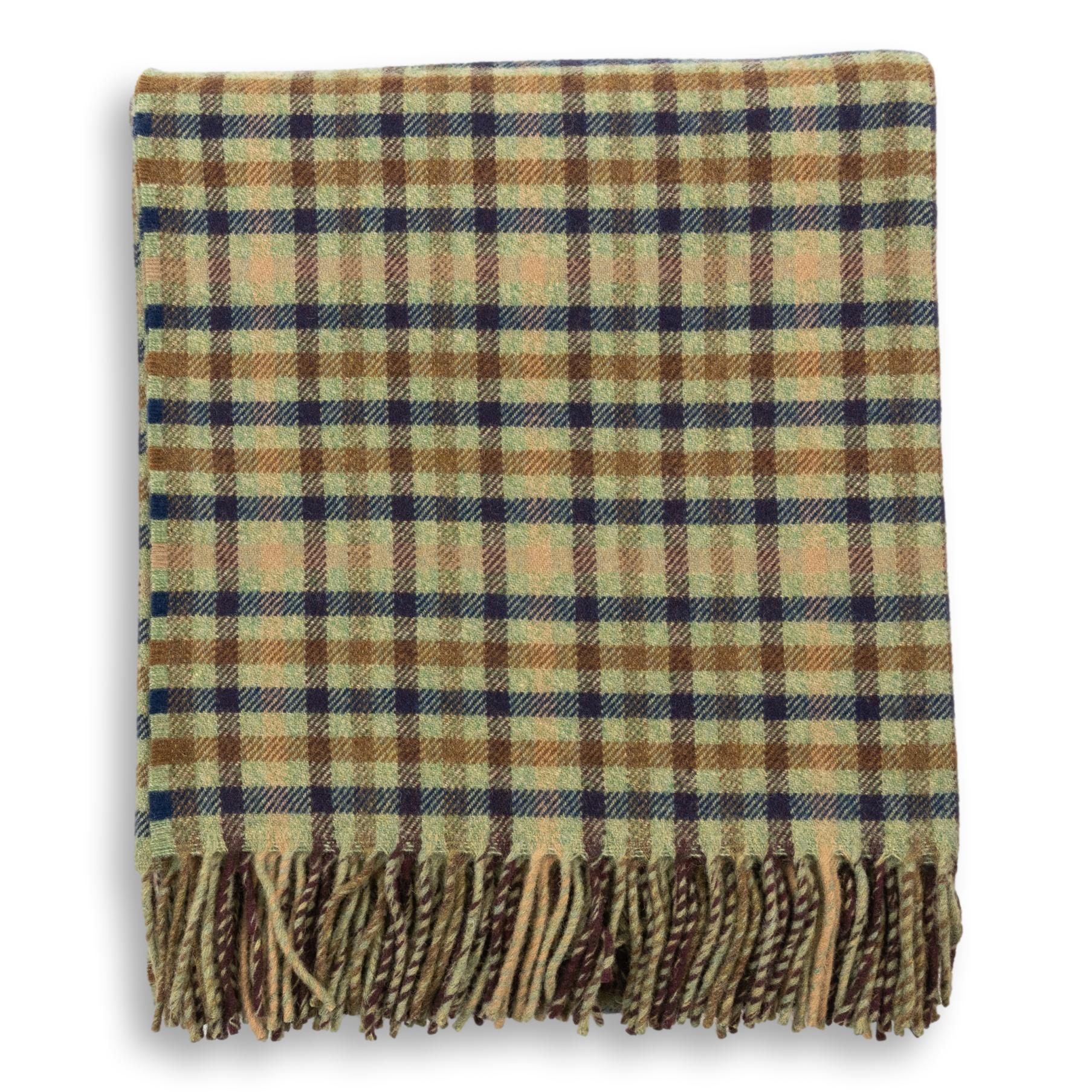 Multicolored Gun Club Check 100% Lambswool Blanket - Image 4