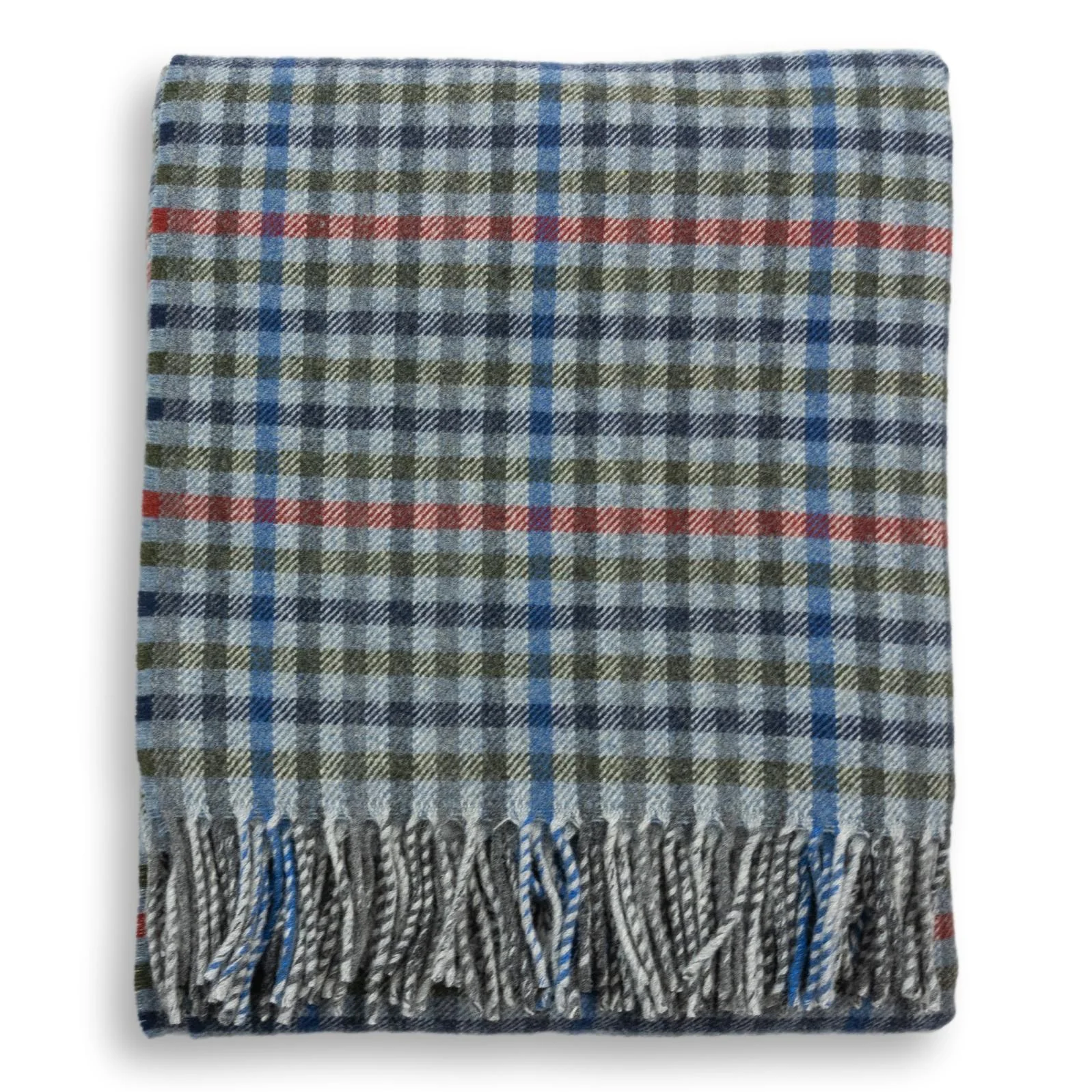 Multicolored Gun Club Check 100% Lambswool Blanket - Image 7