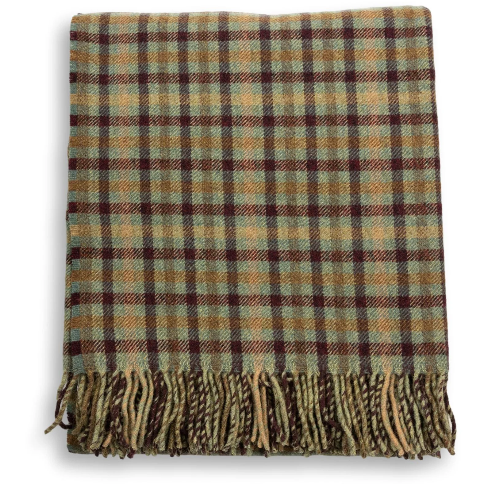 Multicolored Gun Club Check 100% Lambswool Blanket - Image 8