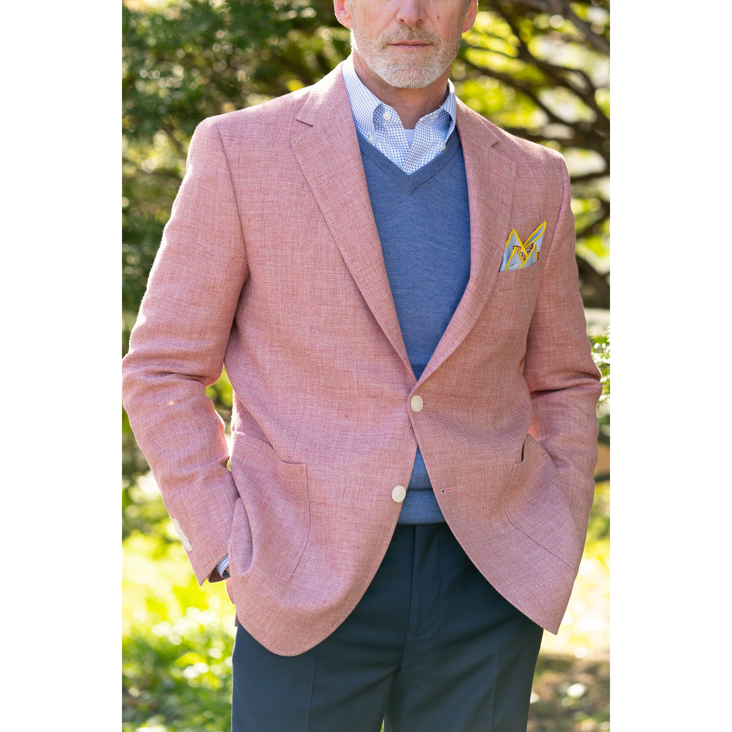 Nantucket Red Wool and Linen Blend Sport Coat - Image 2