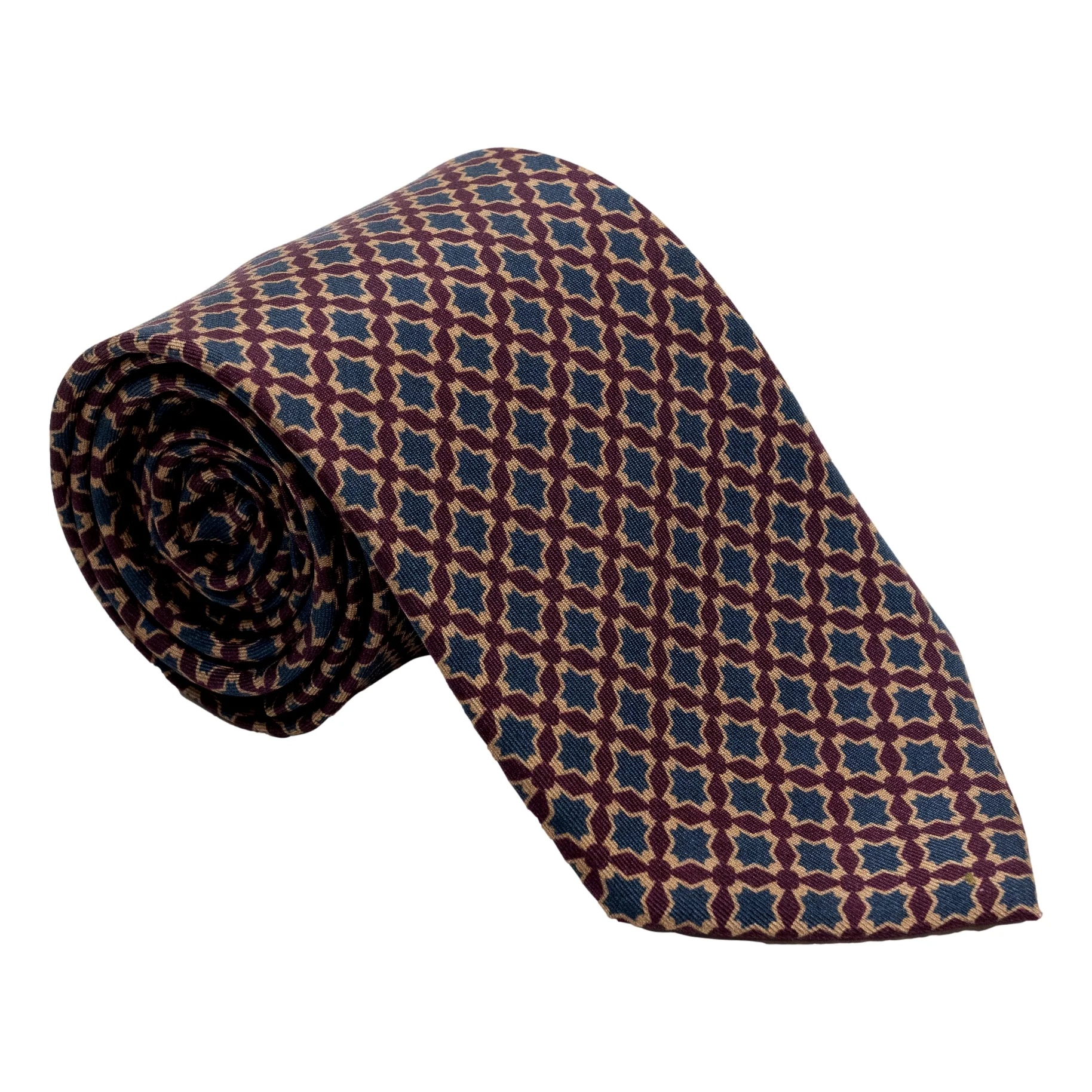 Napoli Shield Motif Silk Tie - Image 2