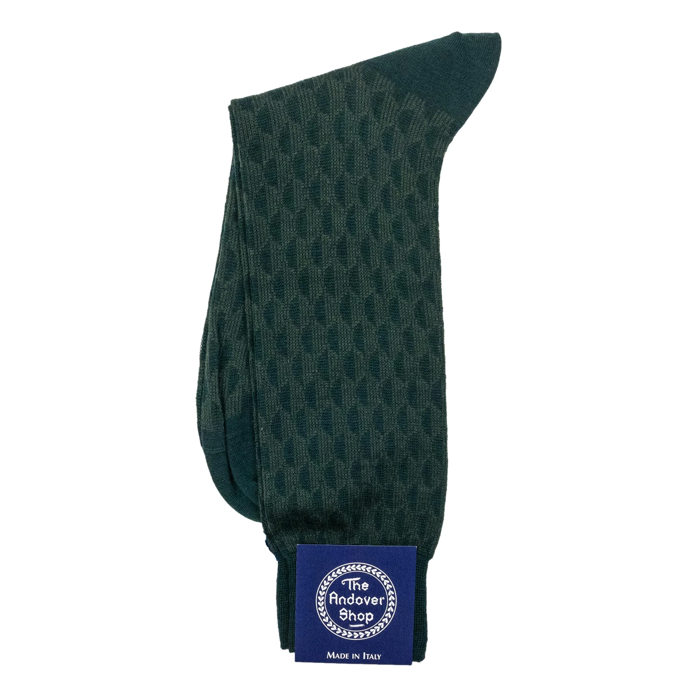 New Geo Patterned Wool Mid-Calf Dress Sock - Image 3