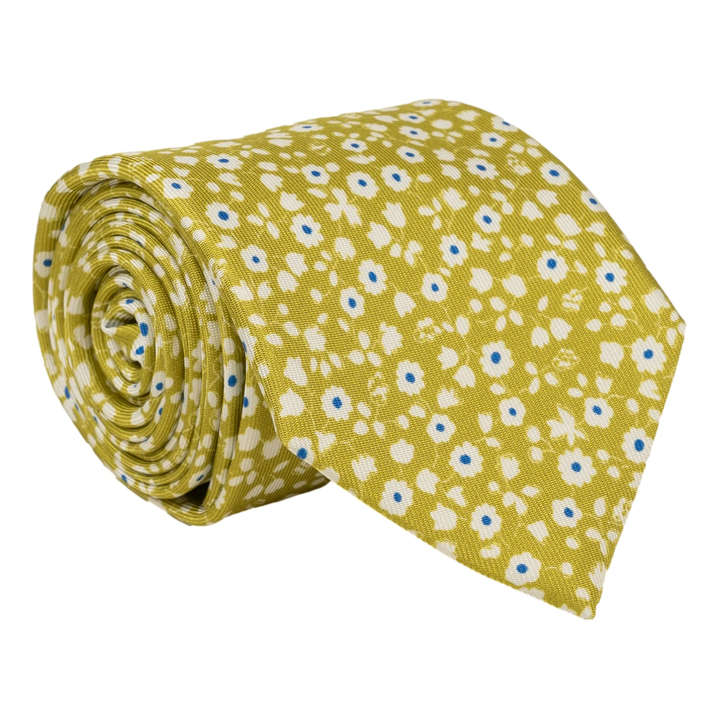 Novara Abstract Flower Silk Tie - Image 2