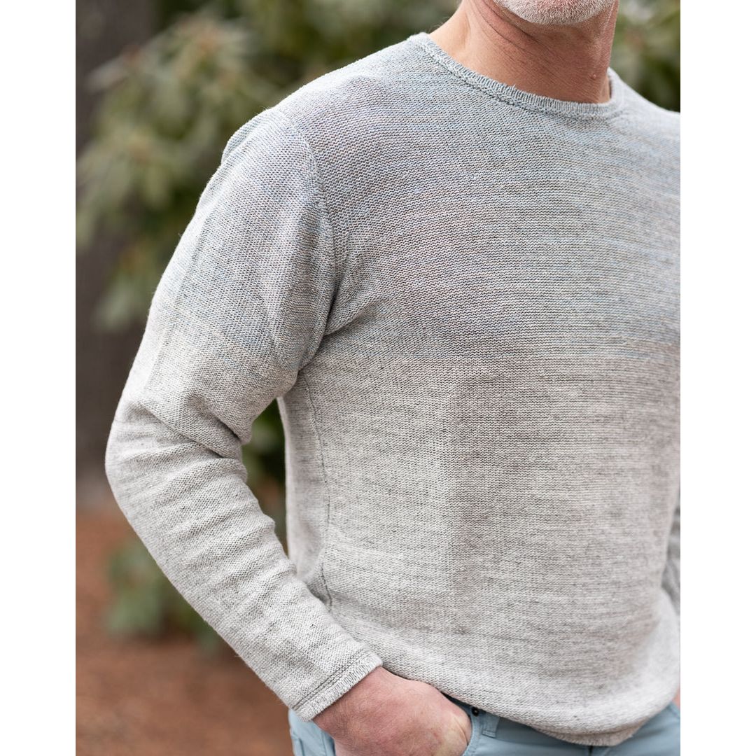 Ombre Linen Crew Neck Sweater - Image 2