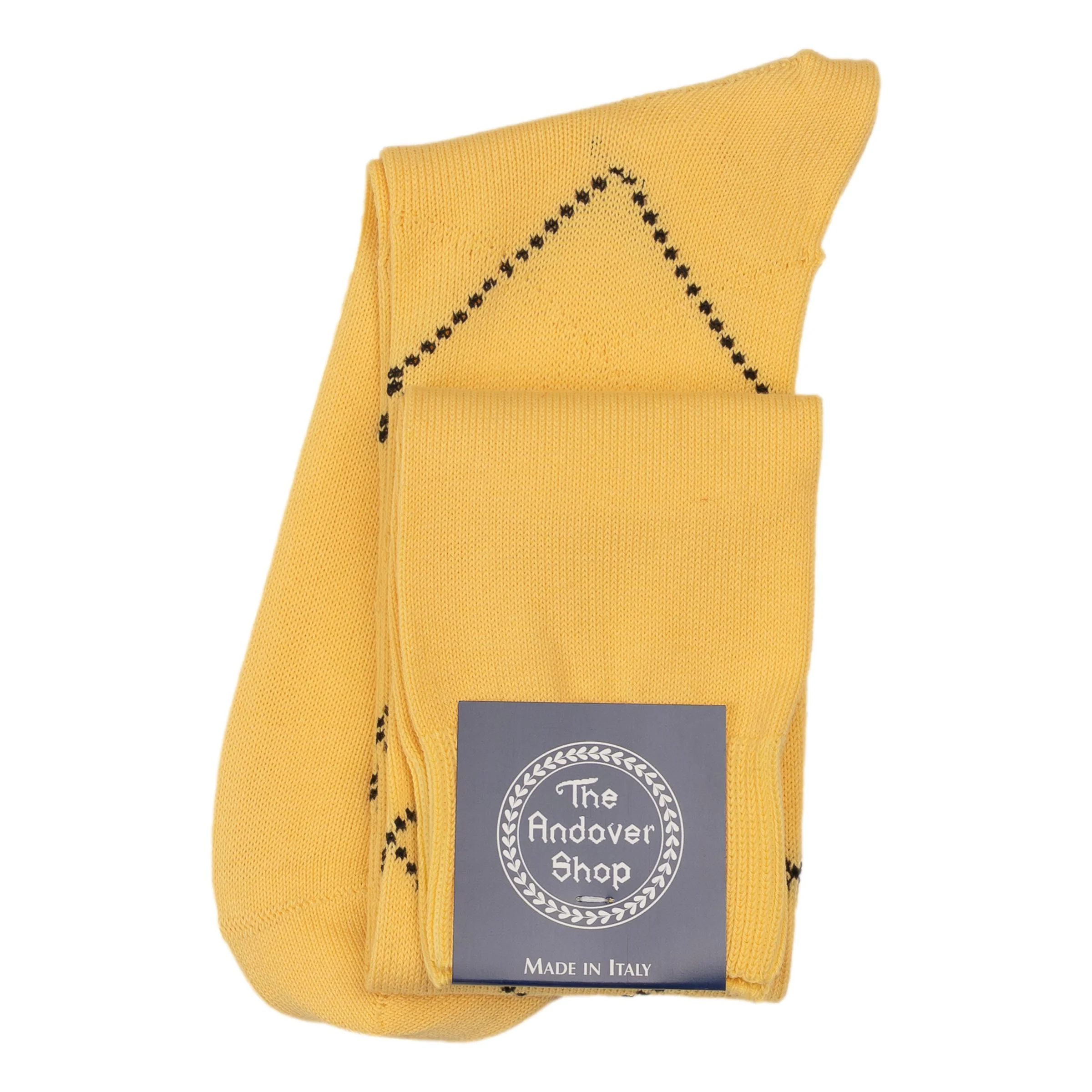 Over-the-Calf Argyle Cotton Dress Socks - Image 5