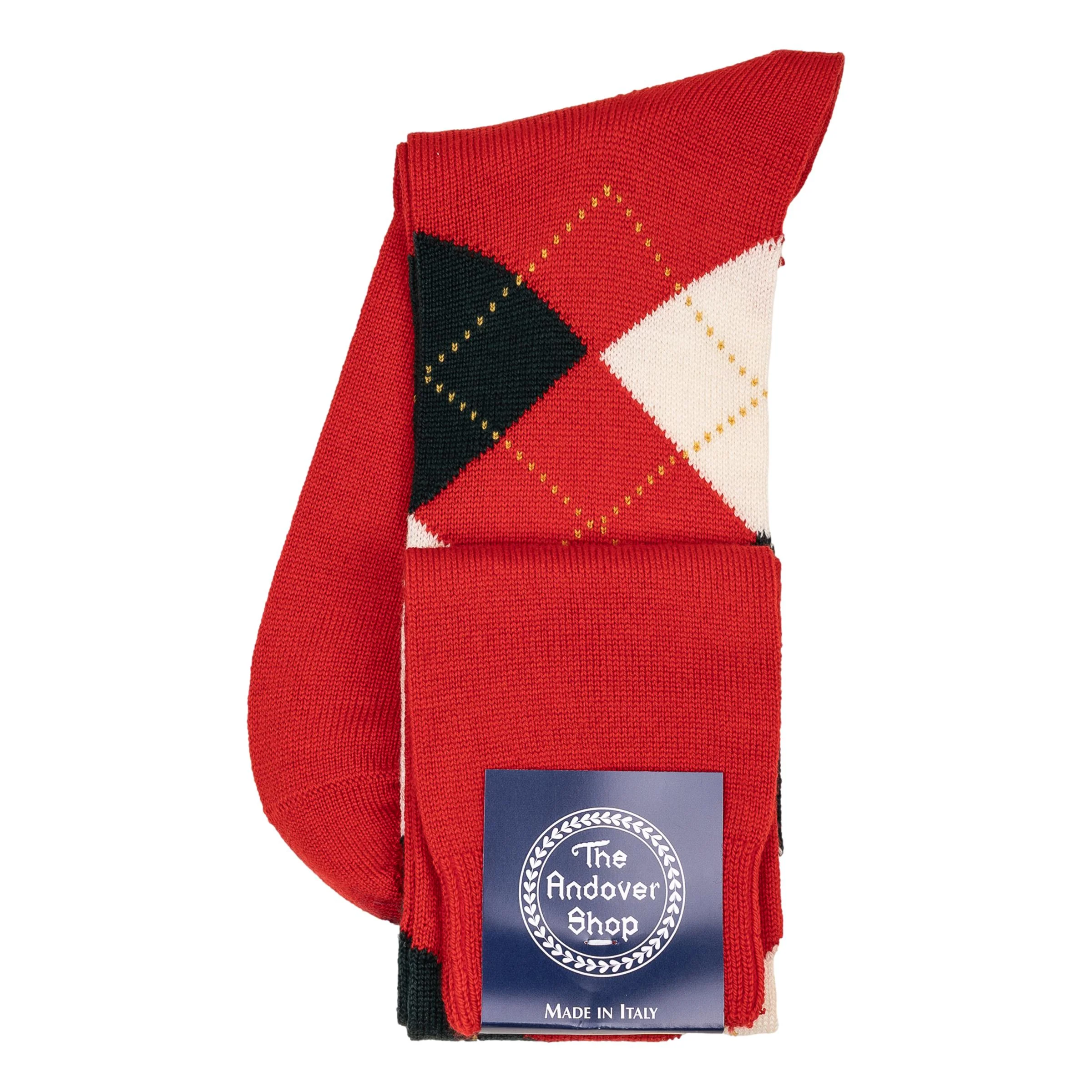 Over the Calf Argyle Wool Dress Socks - Image 3
