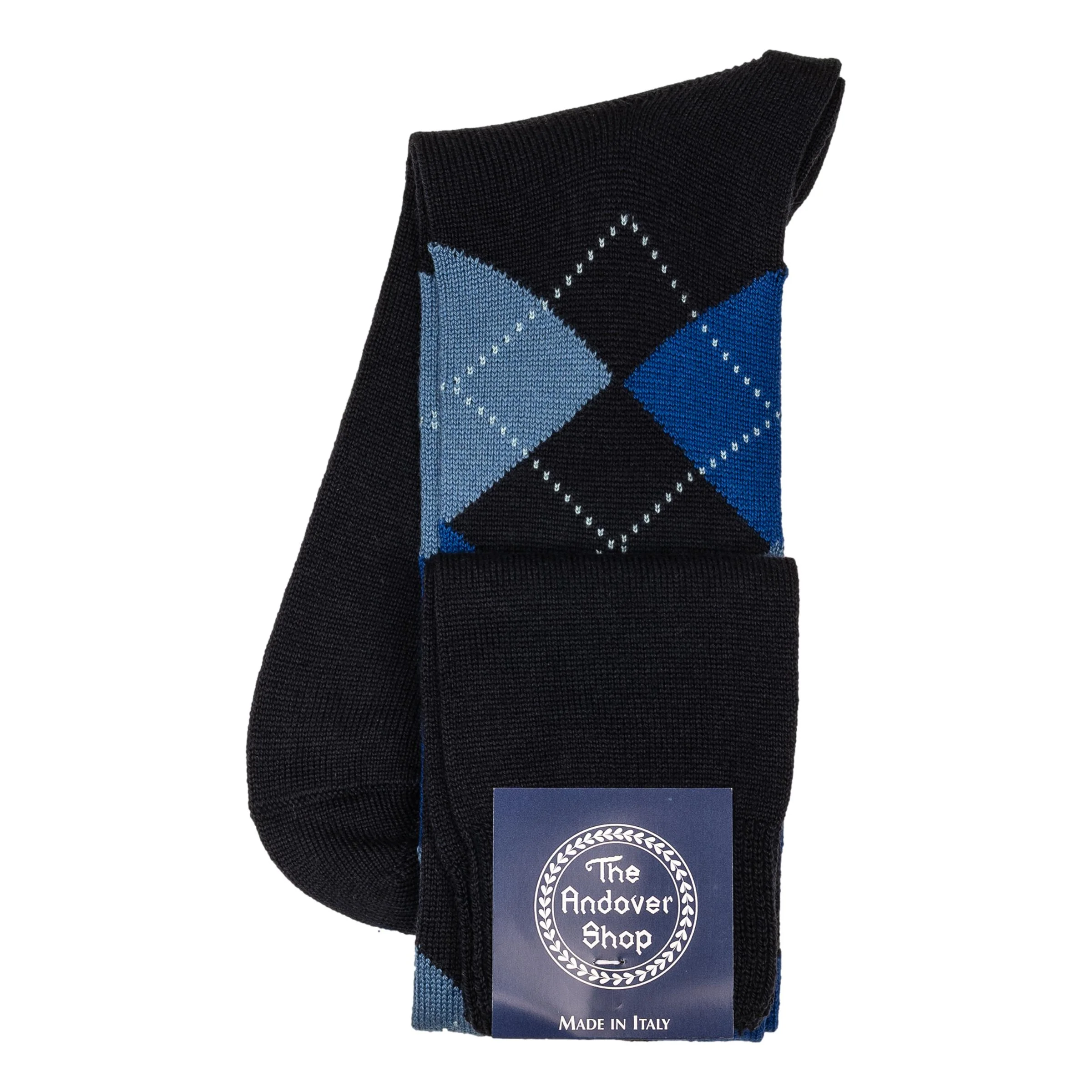Over the Calf Argyle Wool Dress Socks - Image 5