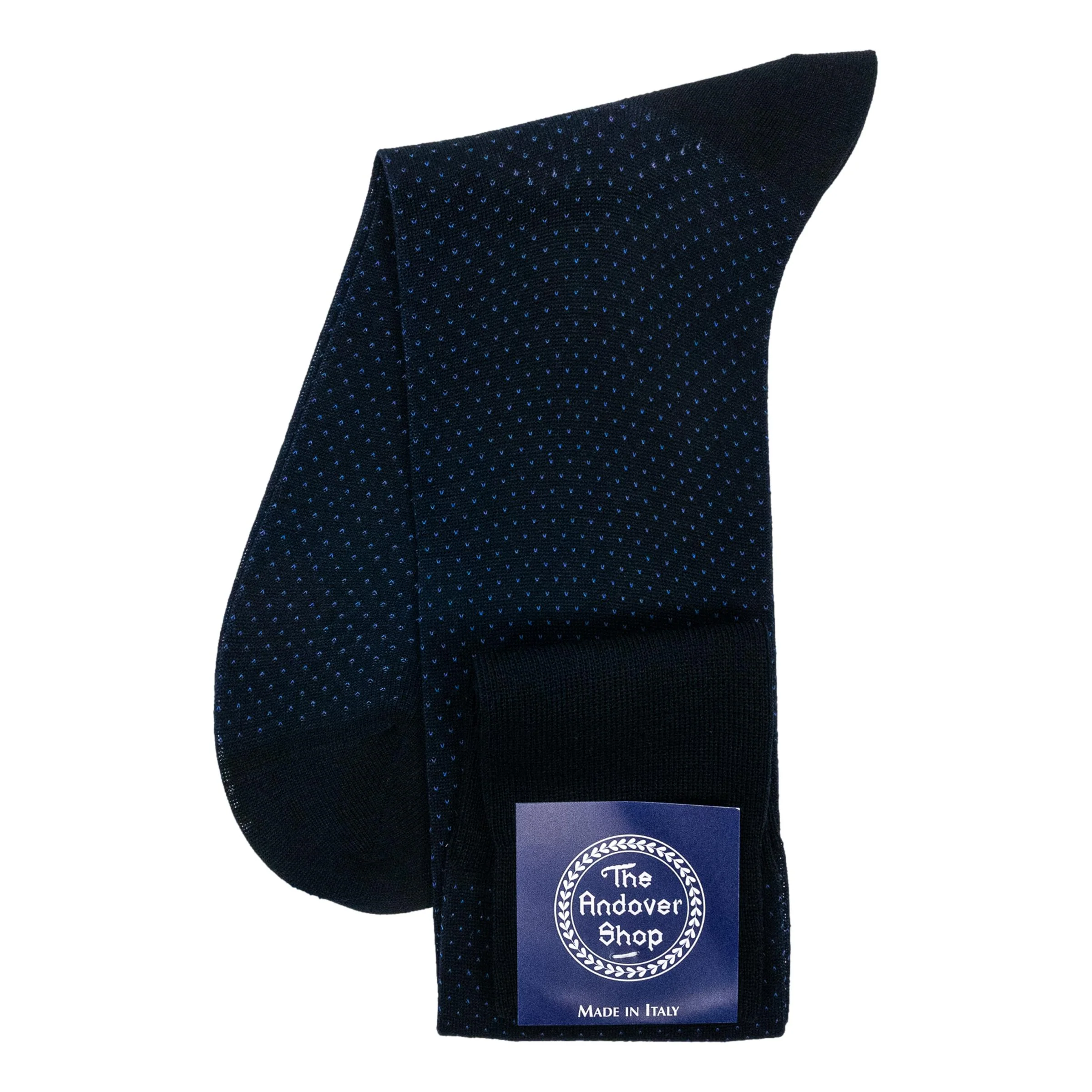 Over the Calf Birdseye Cotton Dress Socks - Image 3