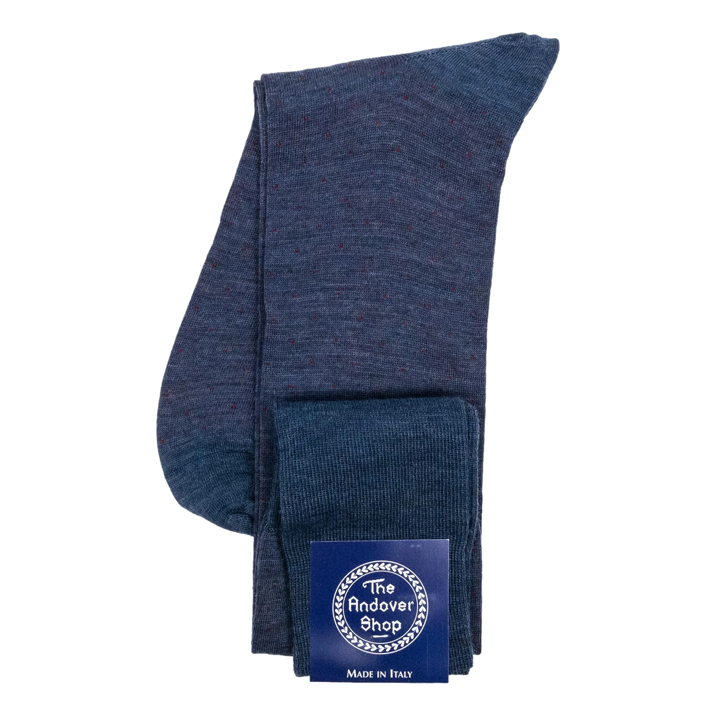 Over the Calf Birdseye Cotton Dress Socks - Image 4