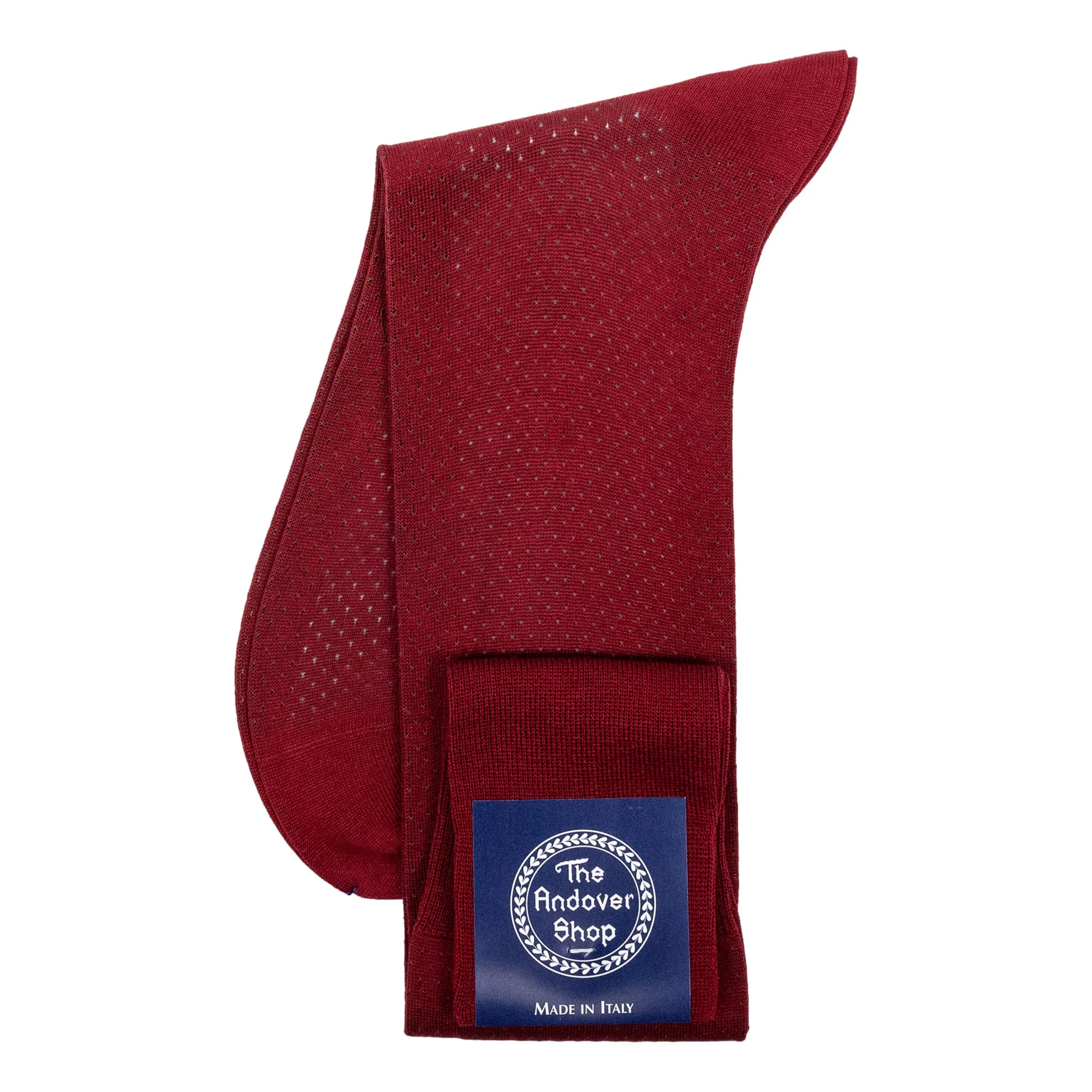 Over the Calf Birdseye Cotton Dress Socks - Image 5