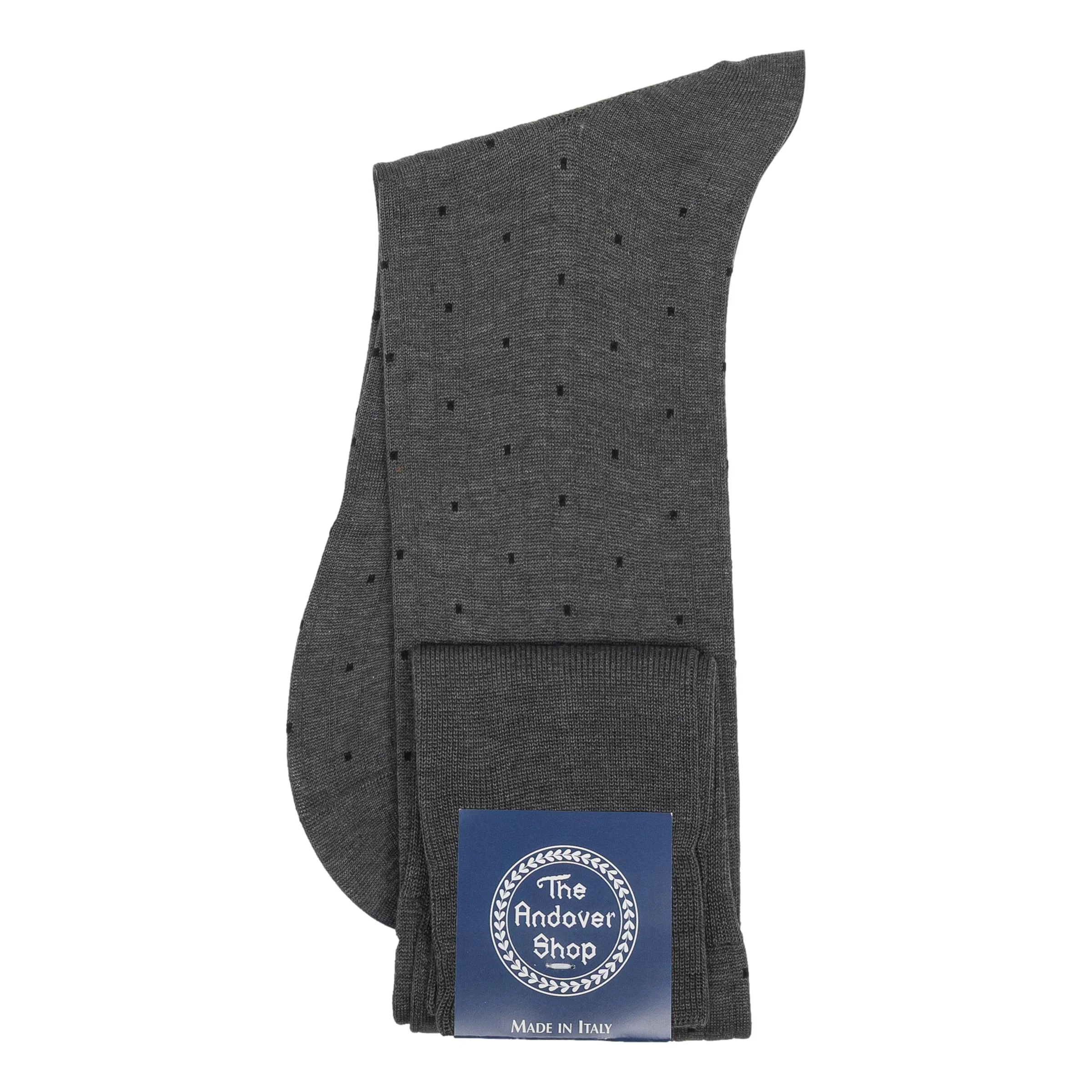 Over-the-Calf Cotton Dot Dress Sock - Image 2