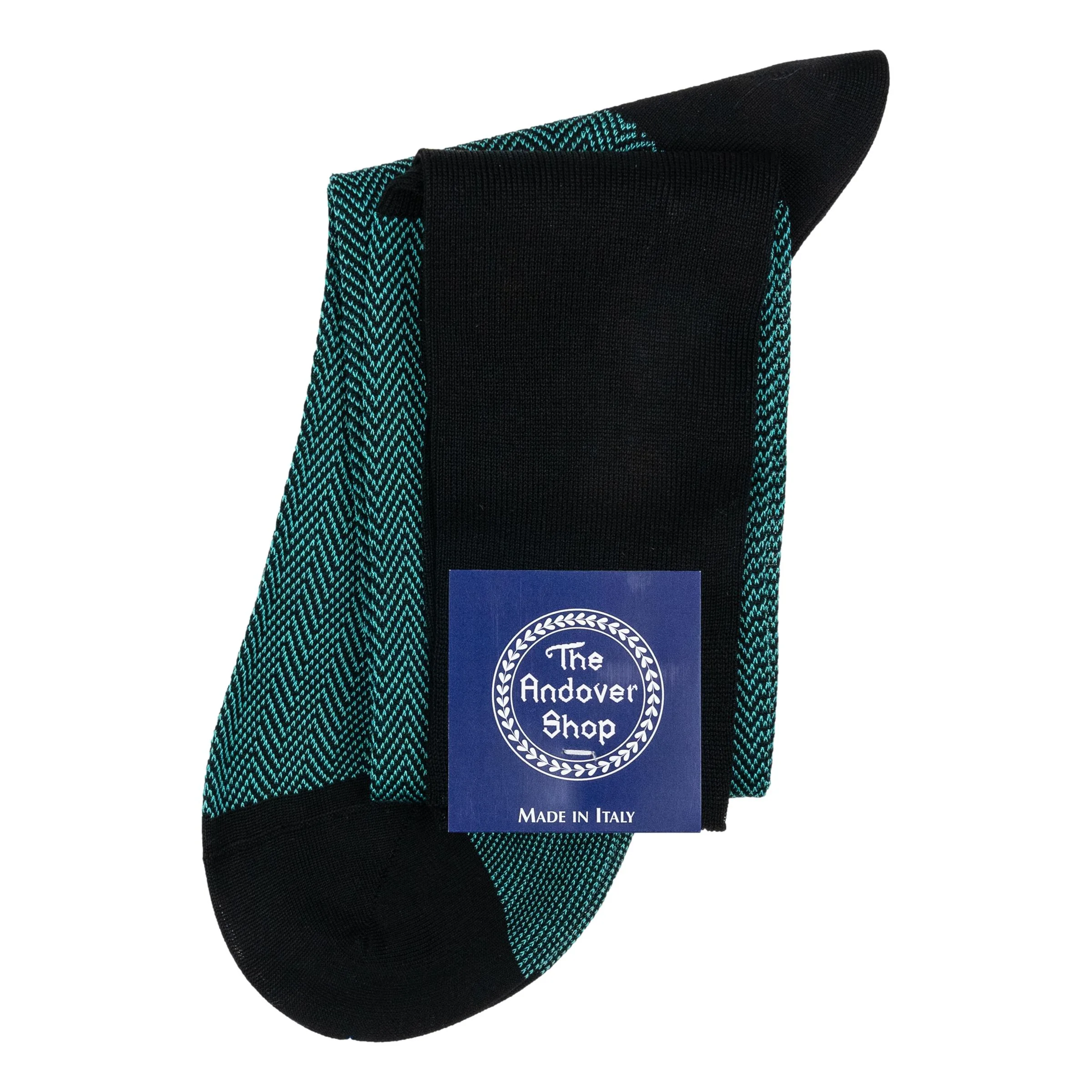 Over-the-Calf Cotton Herringbone Dress Sock - Image 10
