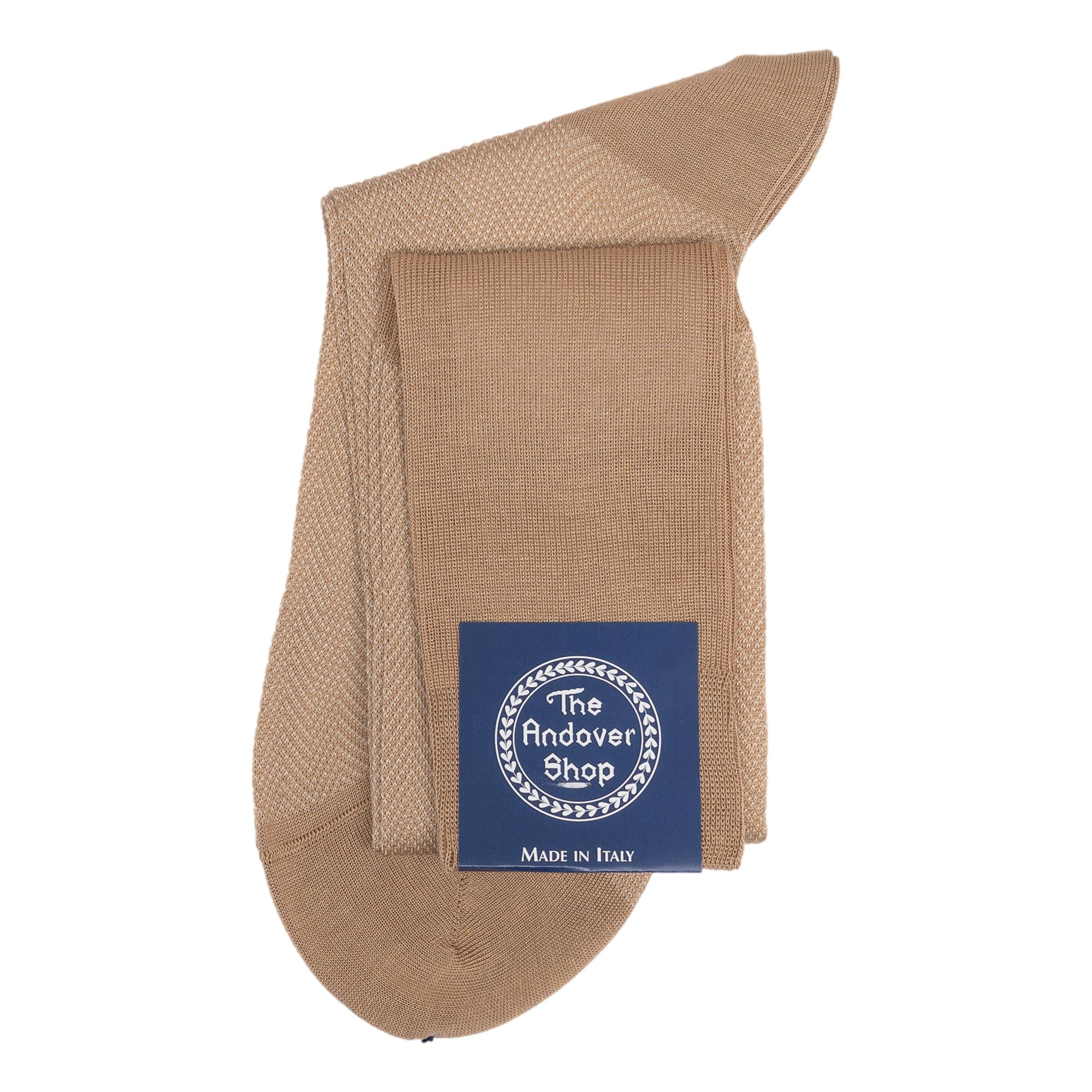 Over-the-Calf Cotton Herringbone Dress Sock - Image 2